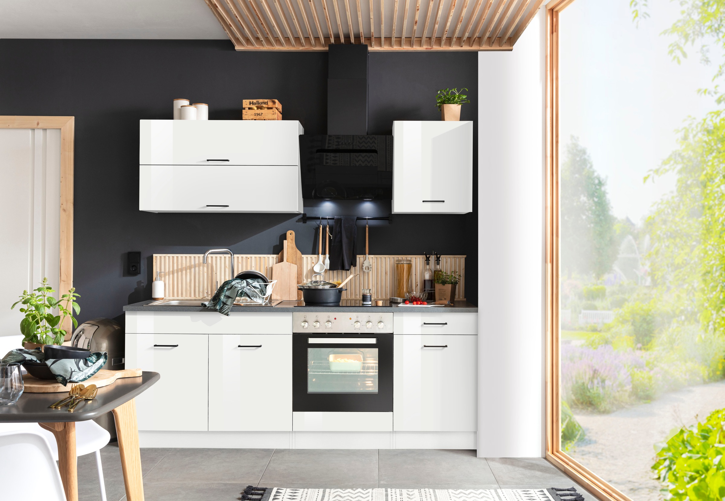 KOCHSTATION Küchenzeile "KS-Trier" ohne E-Geräte, Breite 210 cm