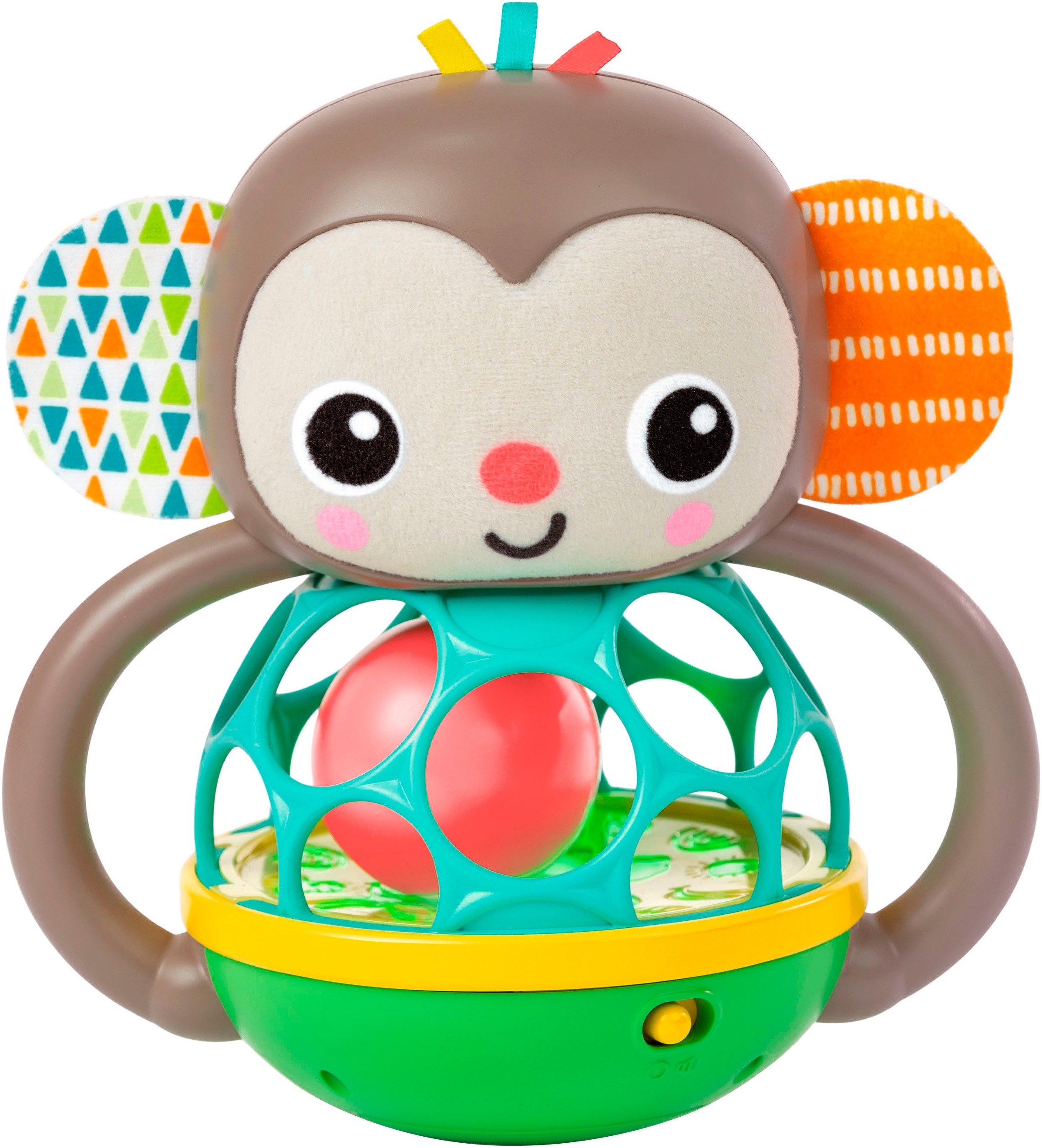 Bright Starts Greifspielzeug "Grab & Giggle Monkey™ Multi-Sensory Toy" mit Sound