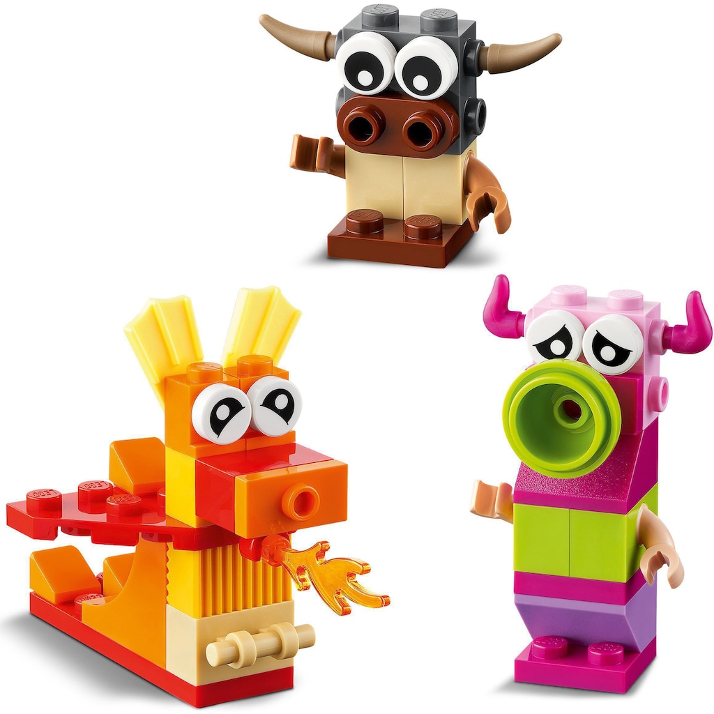 LEGO® Konstruktionsspielsteine »Kreative Monster (11017), LEGO® Classic«, (140 St.)