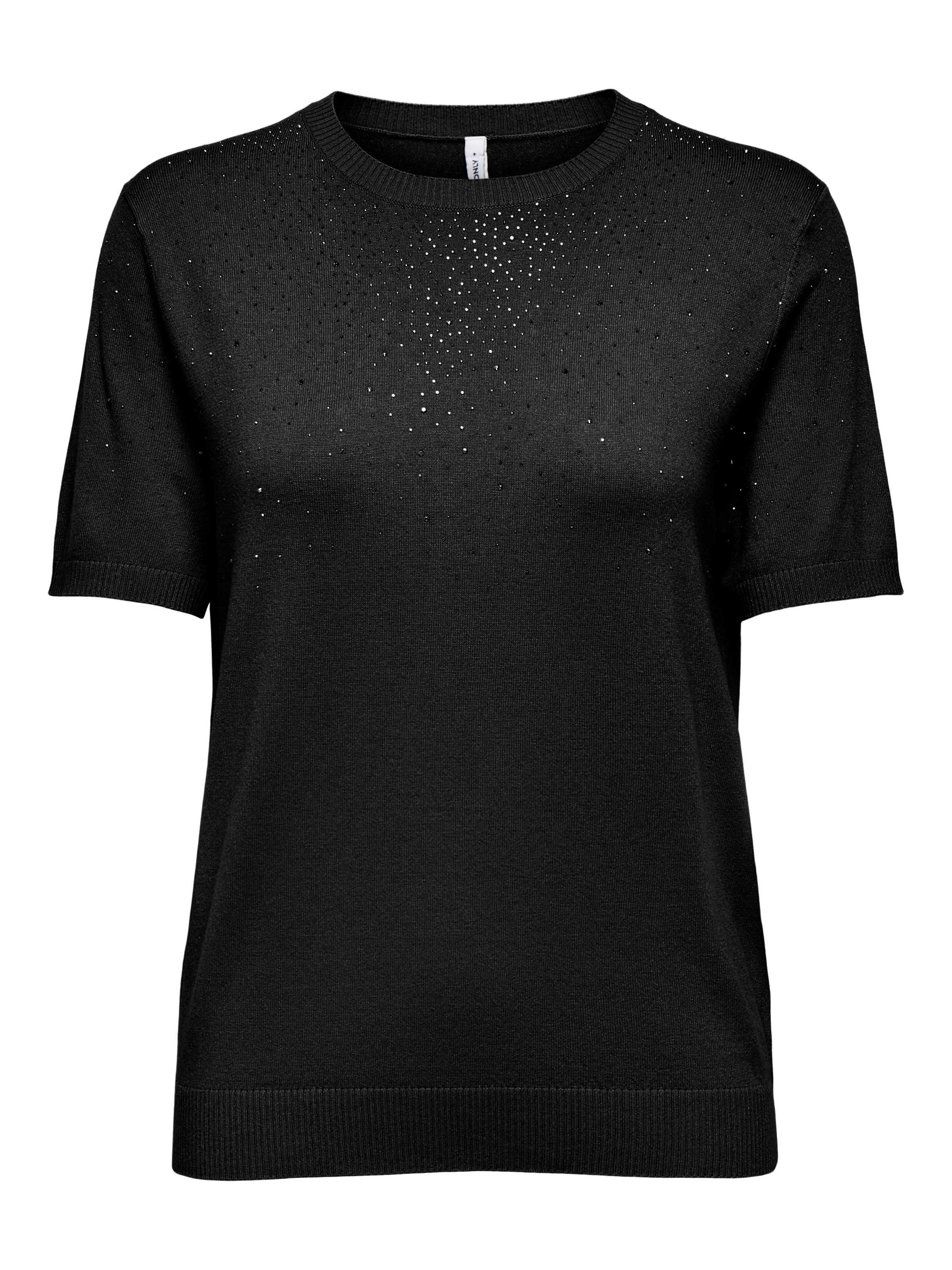 ONLY Kurzarmpullover »ONLANABELLA LS BLING O-NECK KNT«