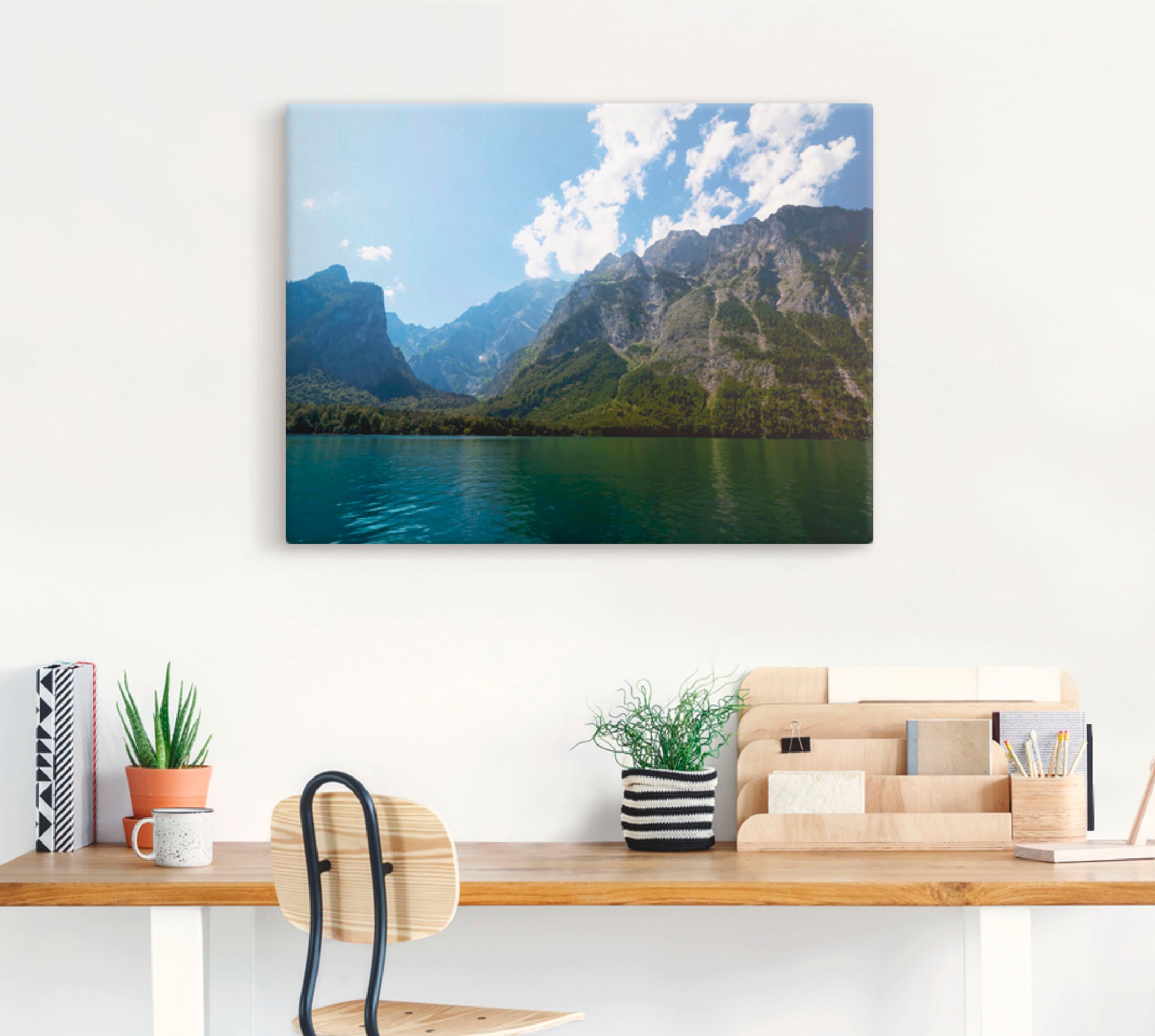 Artland Wandbild »Berge und Königssee«, Berge, (1 St.), als Leinwandbild, Wandaufkleber oder Poster in versch. Grössen