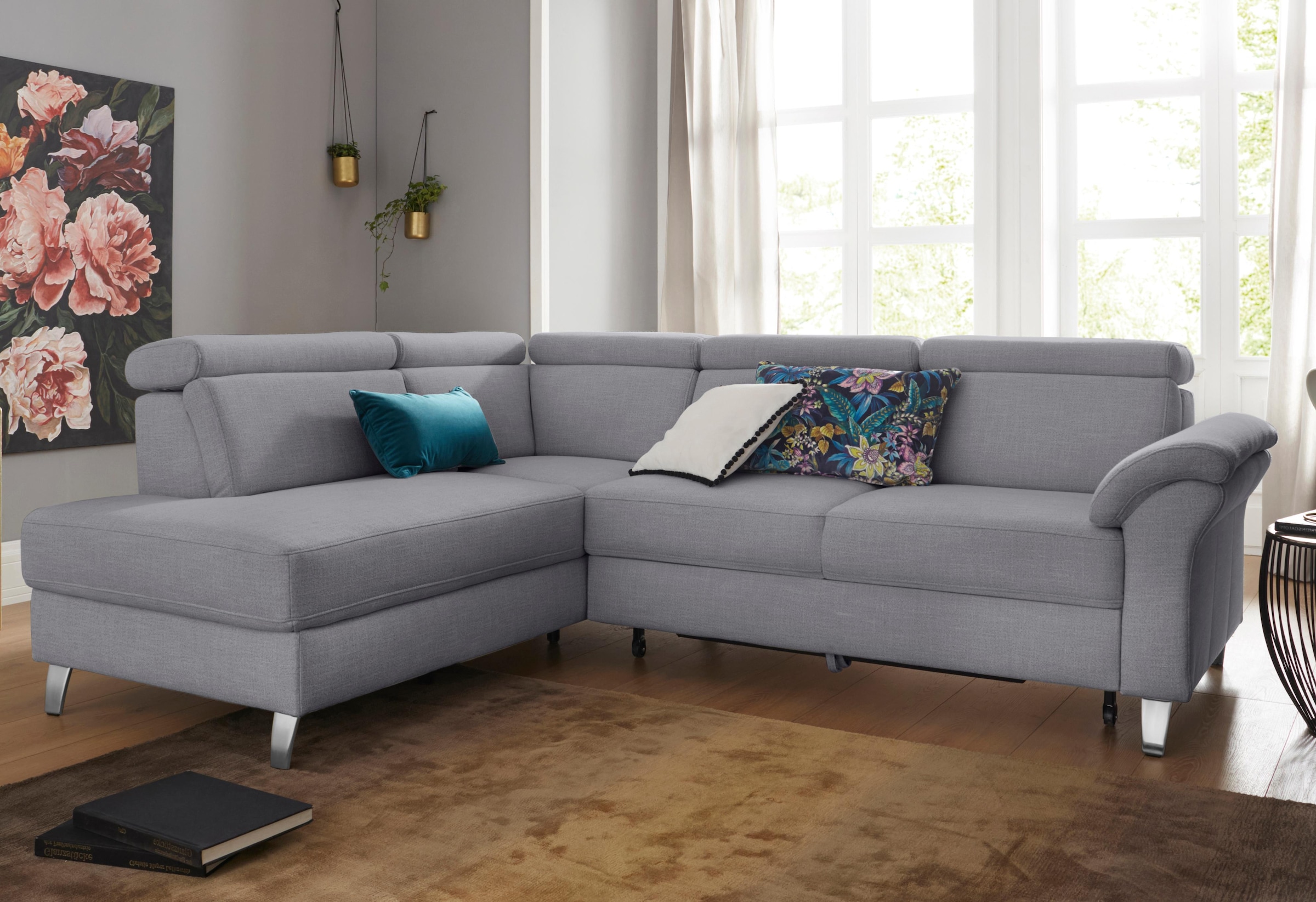 sit&more Ecksofa, inklusive Kopfteilverstellung, wahlweise mit Bettfunktion und Bettkasten