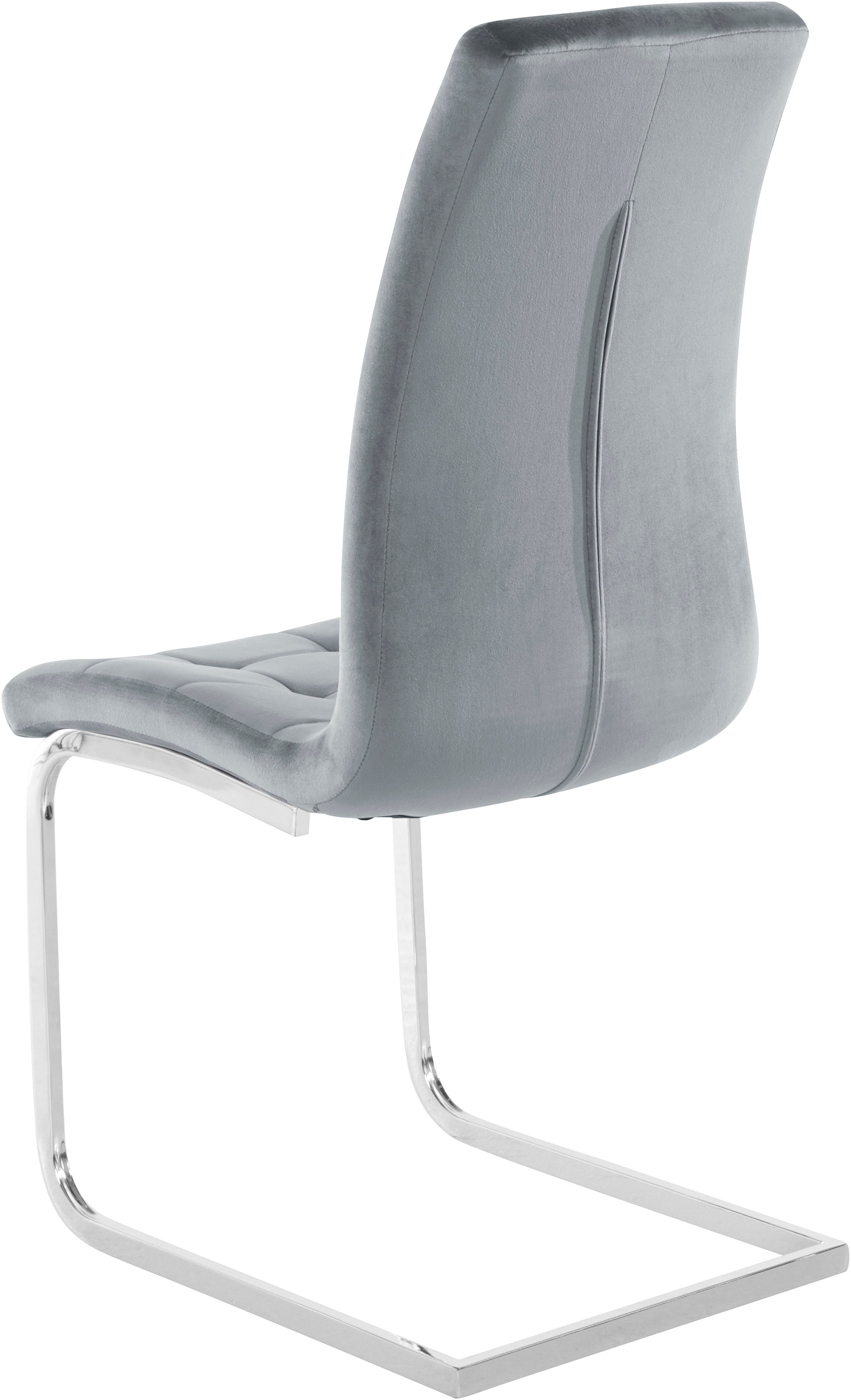 INOSIGN Freischwinger »Lola«, (Set), 2 St., Samtstoff, 2 oder 4 Stück, Bezug in Kunstleder oder Samtsoff, chrom Metallgestell