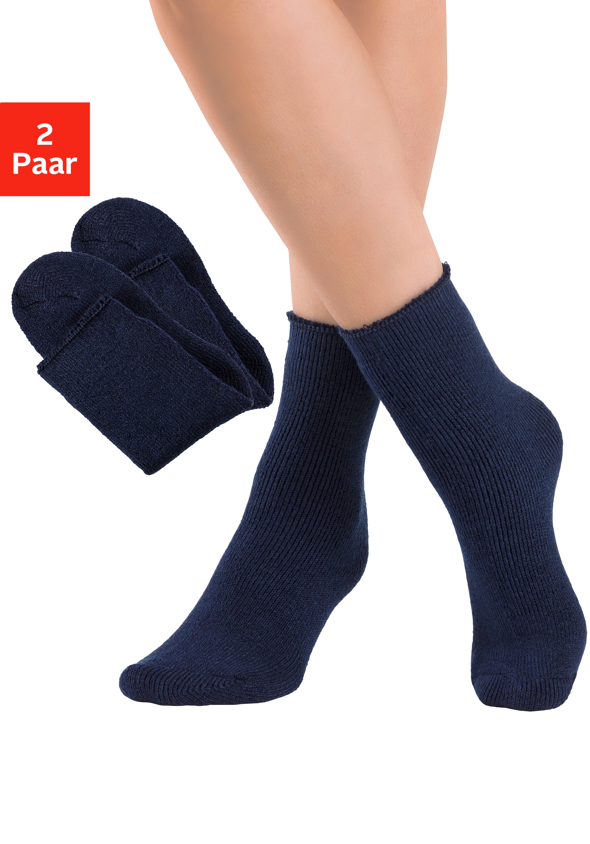 Lavana Thermosocken, (Packung, 2 Paar), mit flauschiger Innenseite