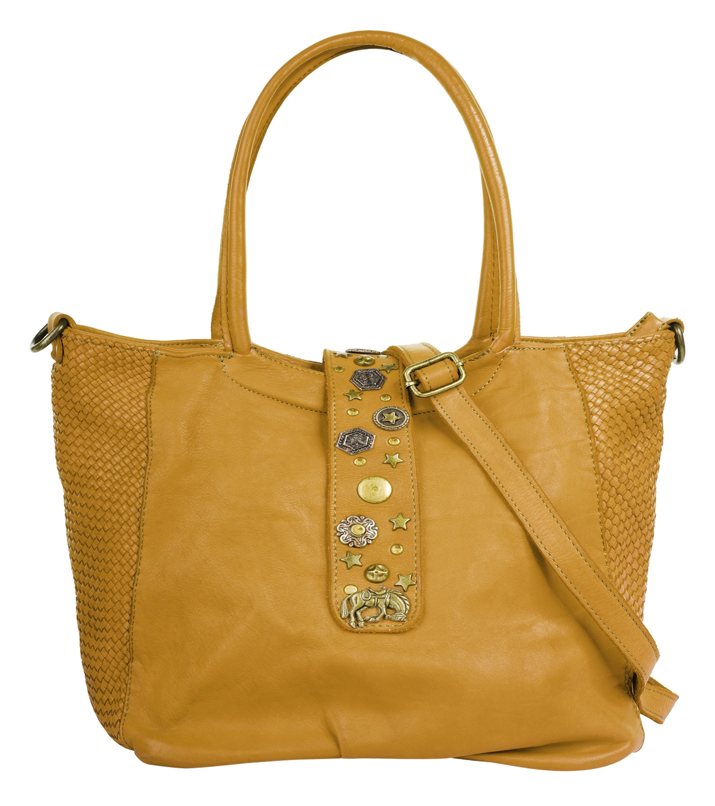 forty° Henkeltasche echt Leder, Made in Italy