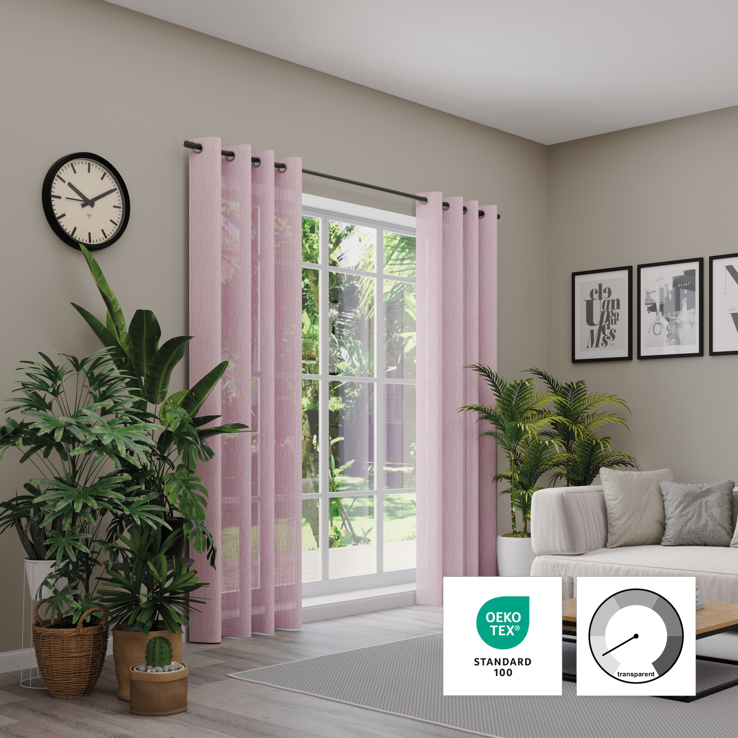 Neutex for you Vorhang "Libre-ECO" Ösen 1 Stk. tlg. Breite 142 cm, nach Mass