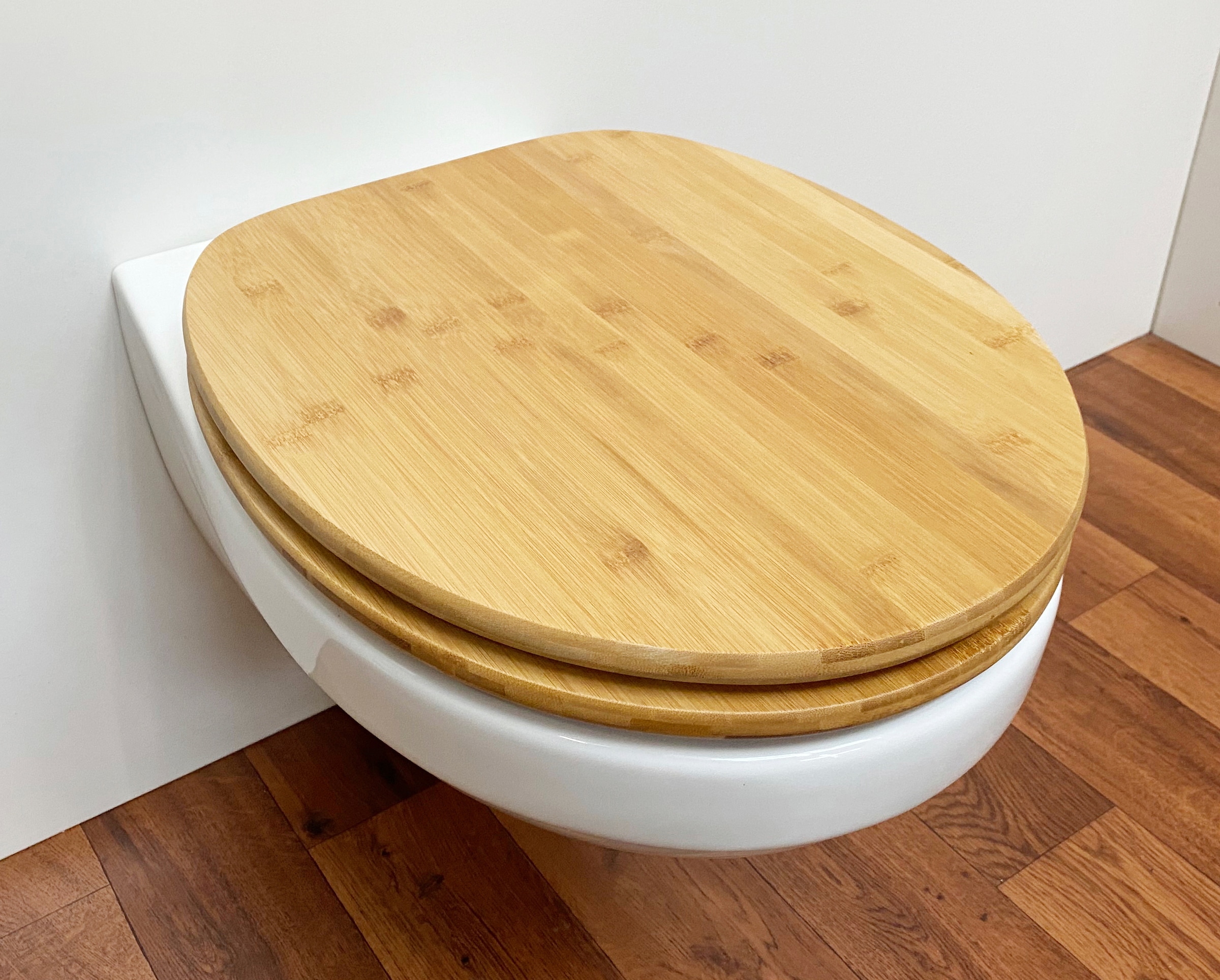 ADOB WC-Sitz »Bambus dunkel«, mit Absenkautomatik, geeignet für alle handelsüblichen WC's