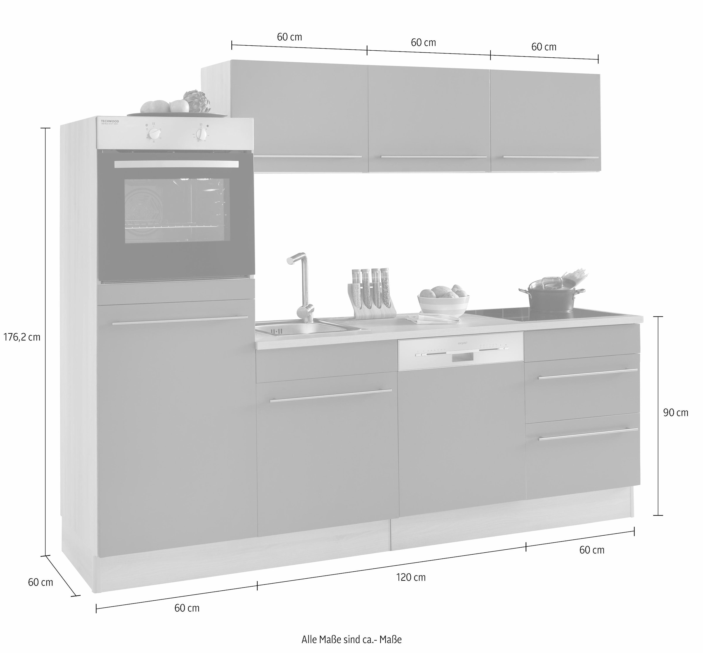 ❤ OPTIFIT Küche »Bern«, Breite 240 cm, ohne E-Geräte, Stärke der  Arbeitsplatte wählbar bestellen im Jelmoli-Online Shop