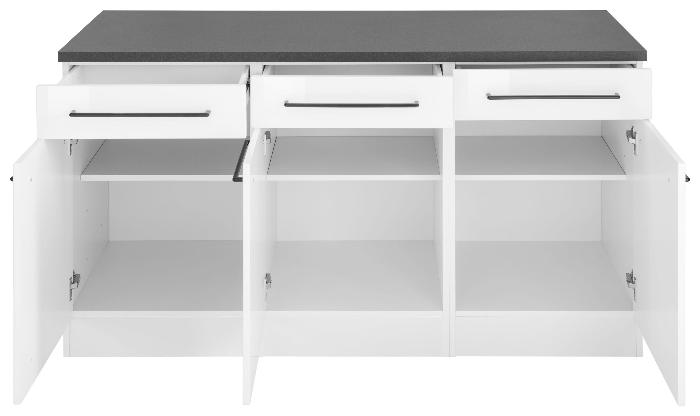 KOCHSTATION Unterschrank »KS-Tulsa«, 150 cm breit, 3 Schubkästen, 3 Türen, auch als Sideboard verwendbar