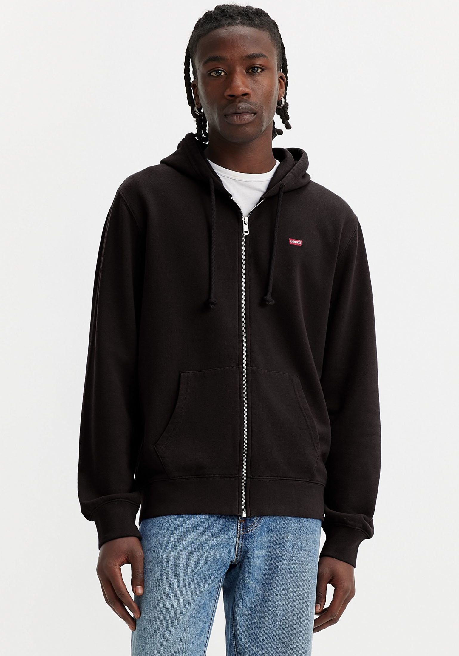 Levi's® Kapuzensweatjacke »NEW ORIGINAL ZIP UP« mit Logo-Stickerei und Kängurutasche