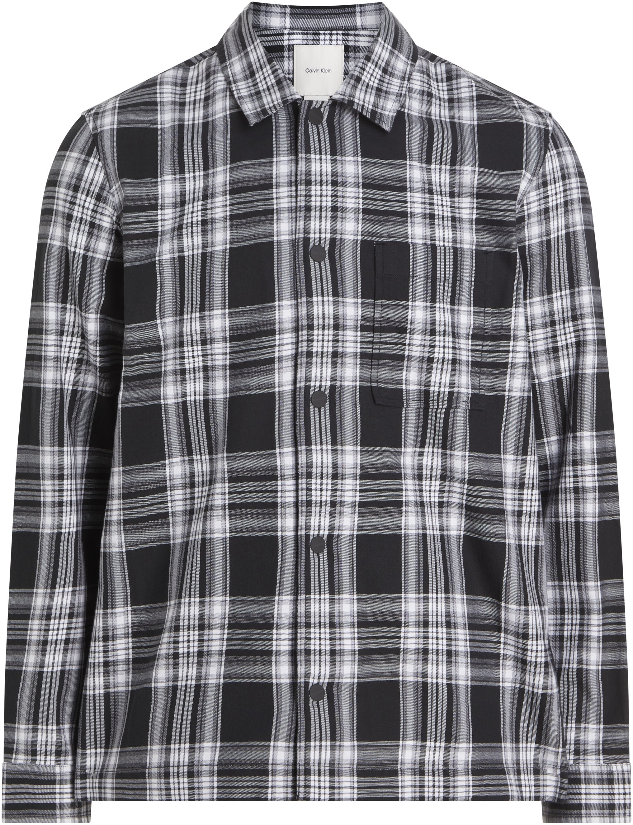 Calvin Klein Karohemd »TWILL CHECK SNAPS OVERSHIRT«, mit Logoprint