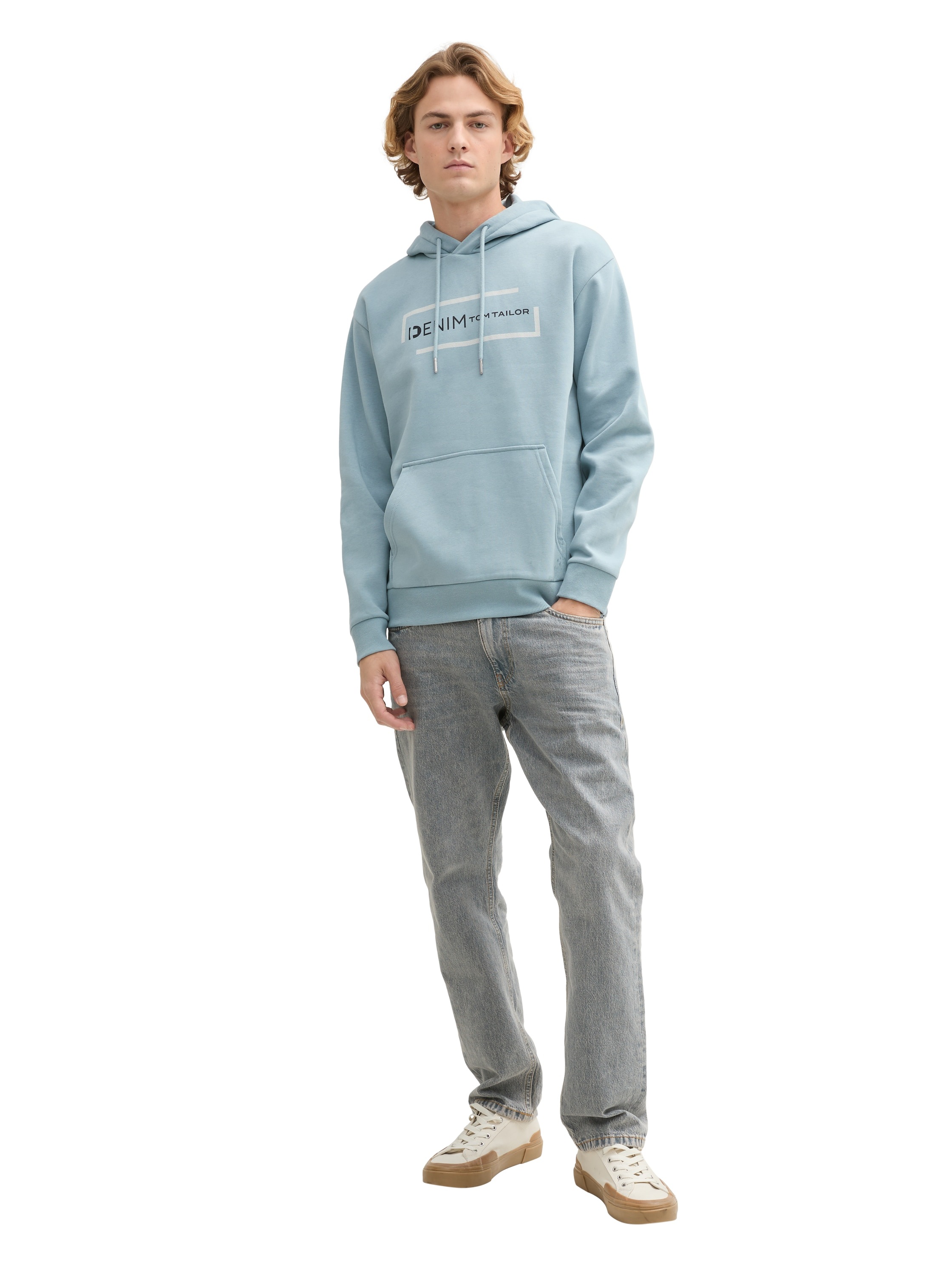 TOM TAILOR Denim Hoodie, mit grossem Logoprint