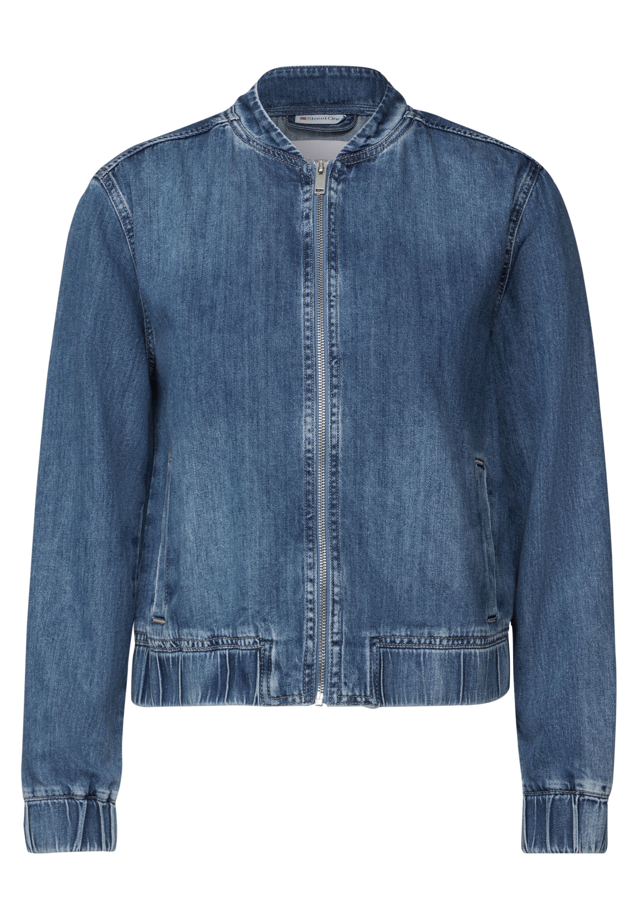STREET ONE Blouson, ohne Kapuze, Denim, mit Reissverschluss