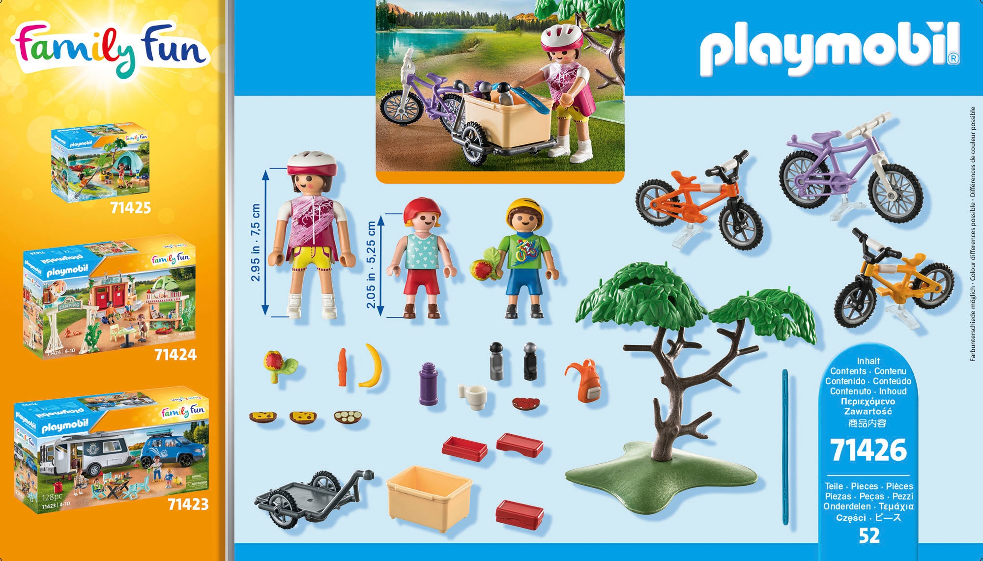 Playmobil® Konstruktions-Spielset »Mountainbike-Tour (71426), Family & Fun«, (52 St.)