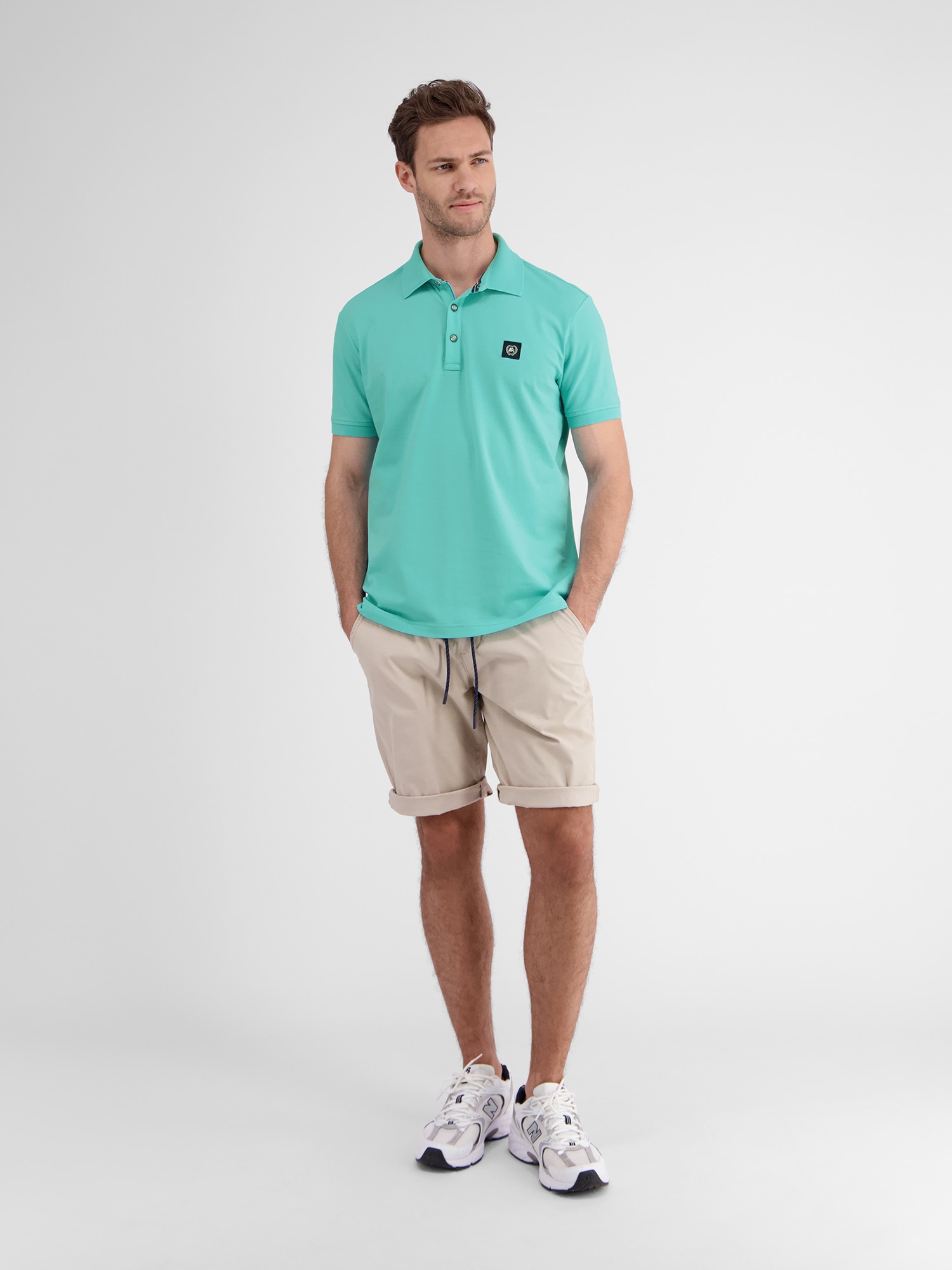 LERROS Poloshirt »LERROS Herren Poloshirt mit Stretchanteil, unifarben«