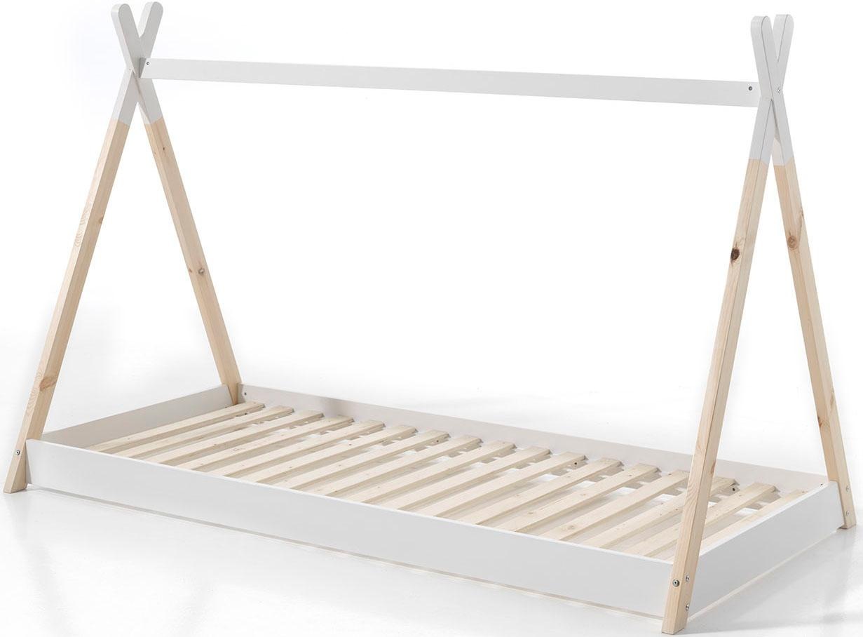Vipack lit tipi 90x200 blanc