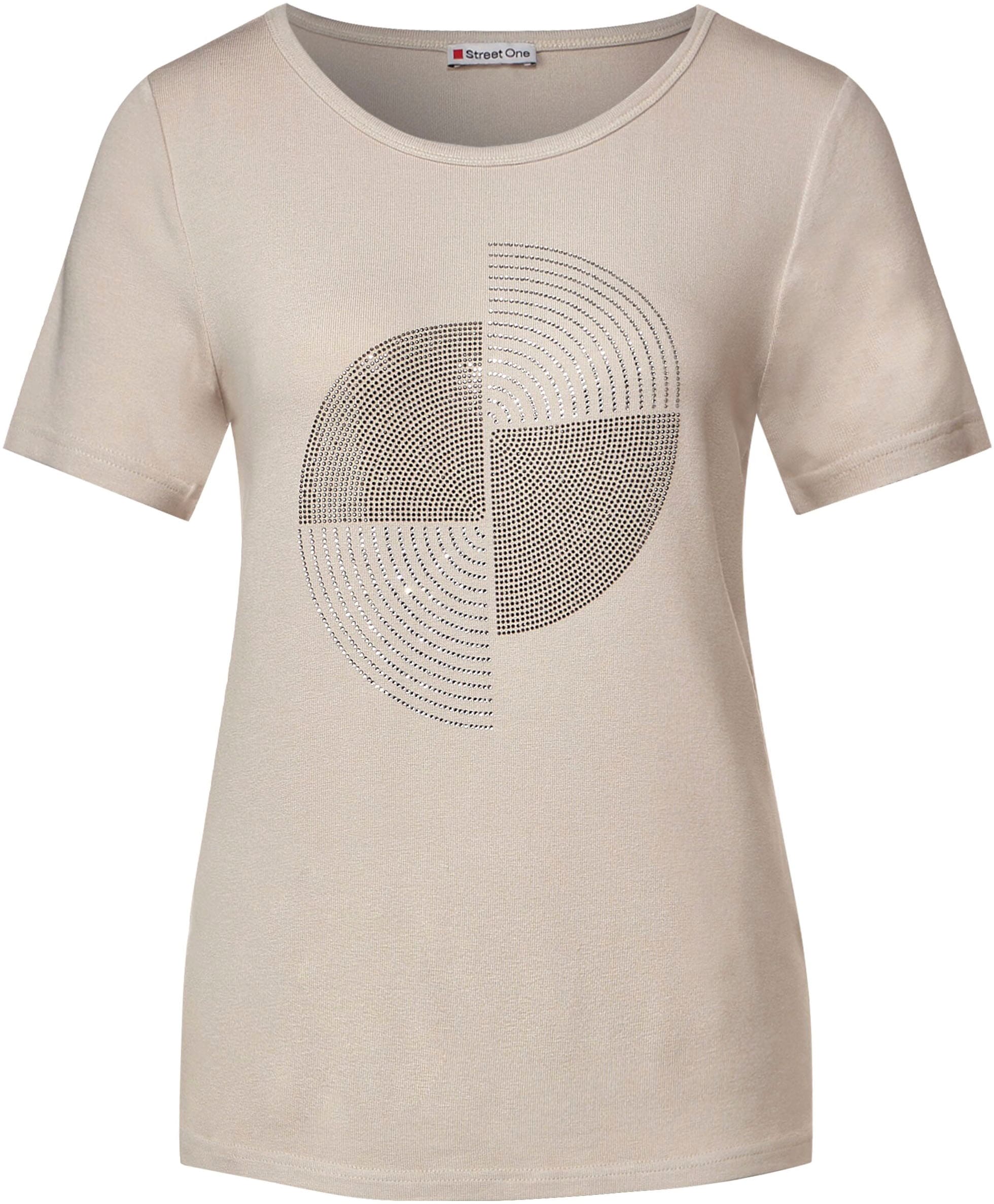 STREET ONE T-Shirt, Jelmoli-Versand Artwork-Print online mit shoppen Schweiz schimmerndem bei