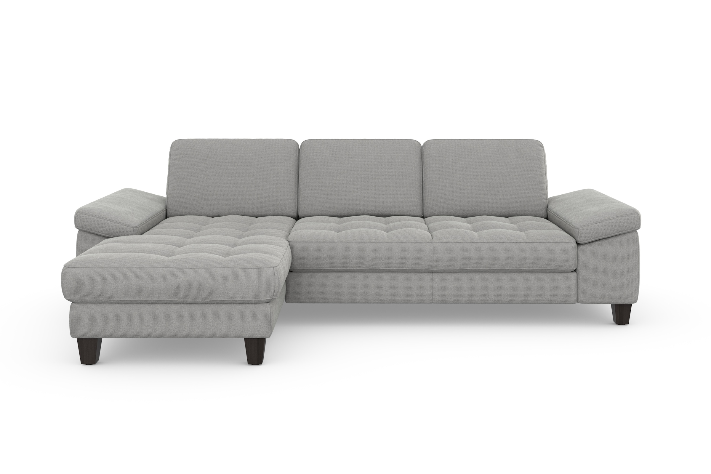 sit&more Ecksofa »Westham L-Form«, Recamiere, mit oder ohne Bettfunktion, Bettkasten, Füsse wengefarben