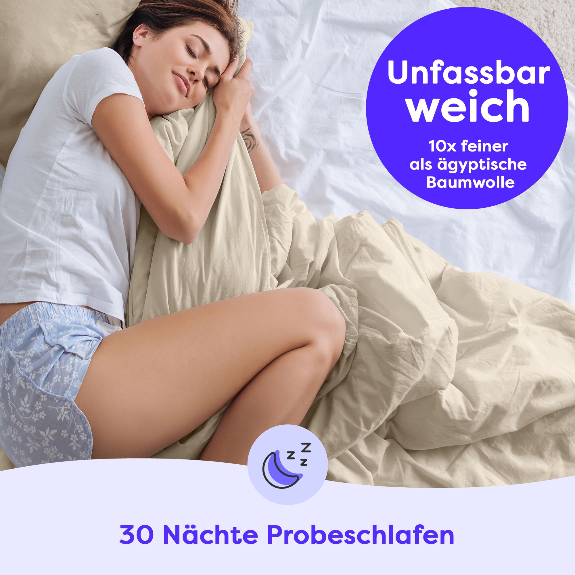 Wolkenfeld Kissenbezug "Mikrofaser Kissenbezug - Allergiker Kopfkissenbezug - unfassbar weich" Größe 80x80, 40x80 und 70x90 cm; versteckter Reißverschluss