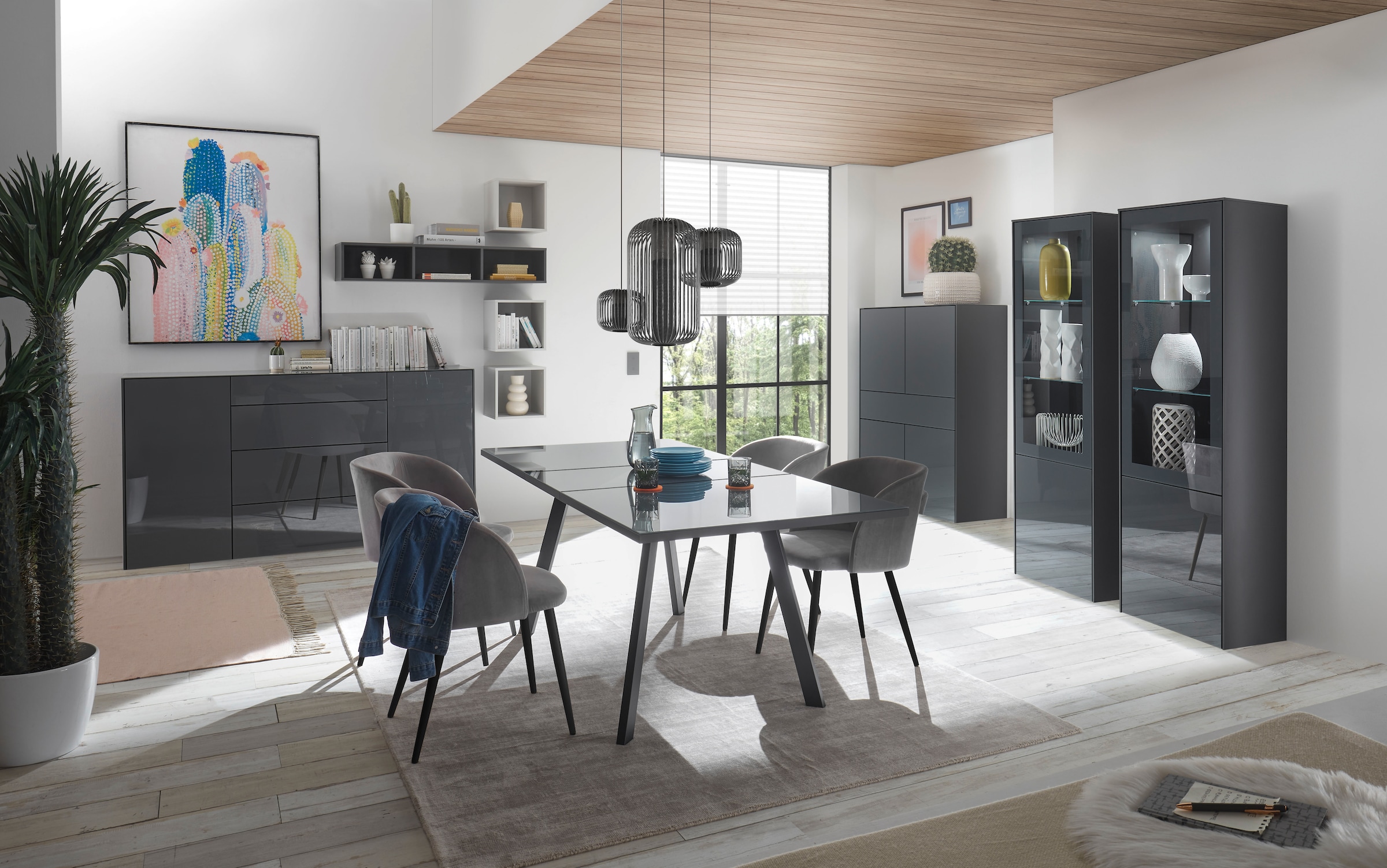 Mäusbacher Standvitrine »Imola TOPSELLER!«, (OTTOs Choice), Mäusbacher Vitrine mit Glas- und Holztür