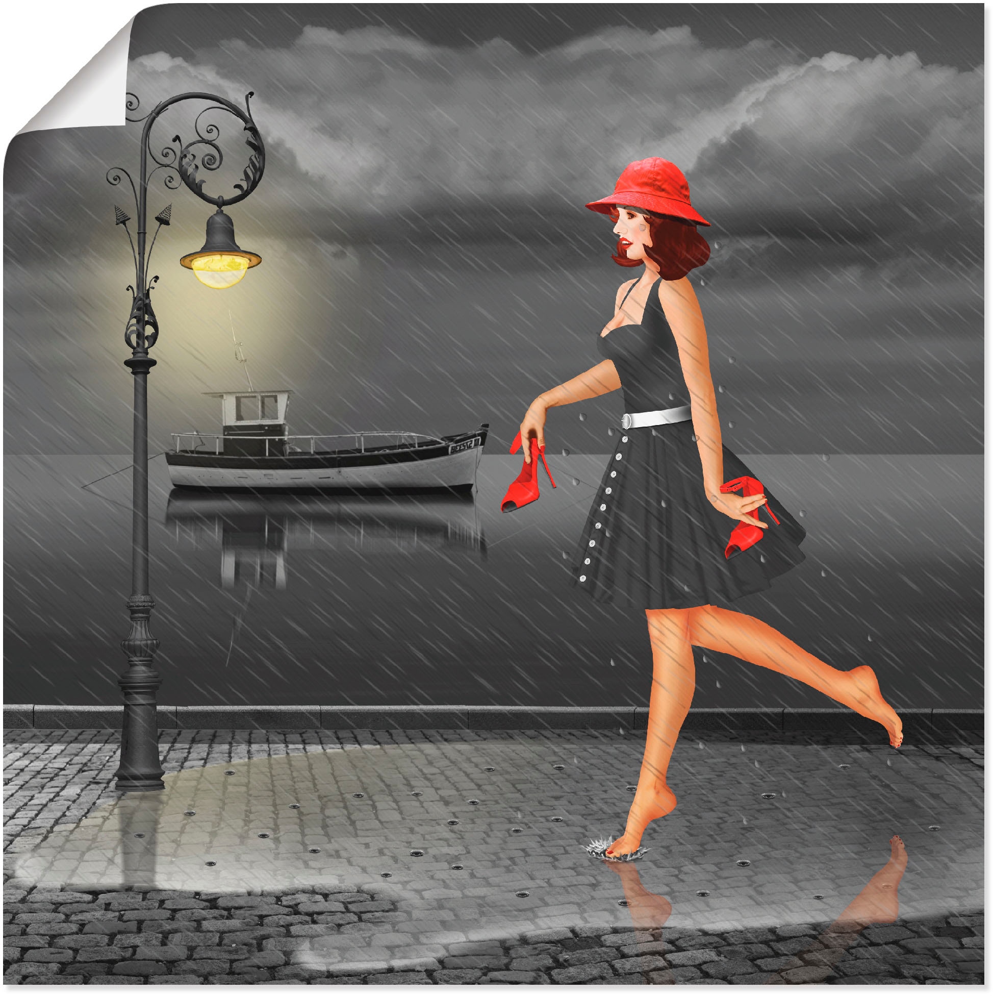 Artland Wandbild »Tanzen im Regen«, Frau, (1 St.), als Alubild,  Leinwandbild, Wandaufkleber oder Poster in versch. Grössen online bestellen  | Jelmoli-Versand