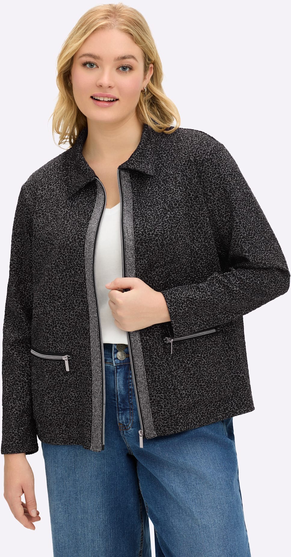 Sheego Shirtjacke »Sweatjacke« 1 Stk.
