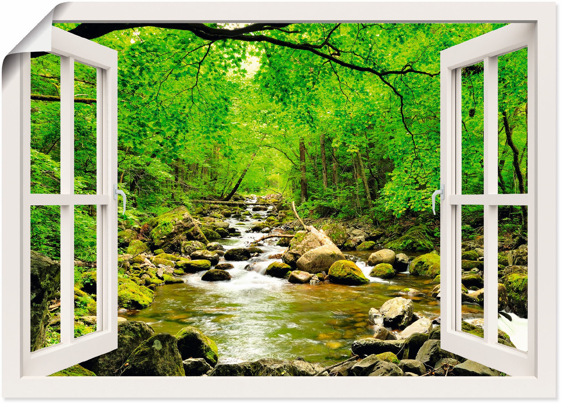 online (1 shoppen Fensterblick, Jelmoli-Versand Herbstwald versch. Wandbild oder Smolny«, Leinwandbild, »Fensterblick Wandaufkleber Poster in Grössen Artland St.), Fluss als |