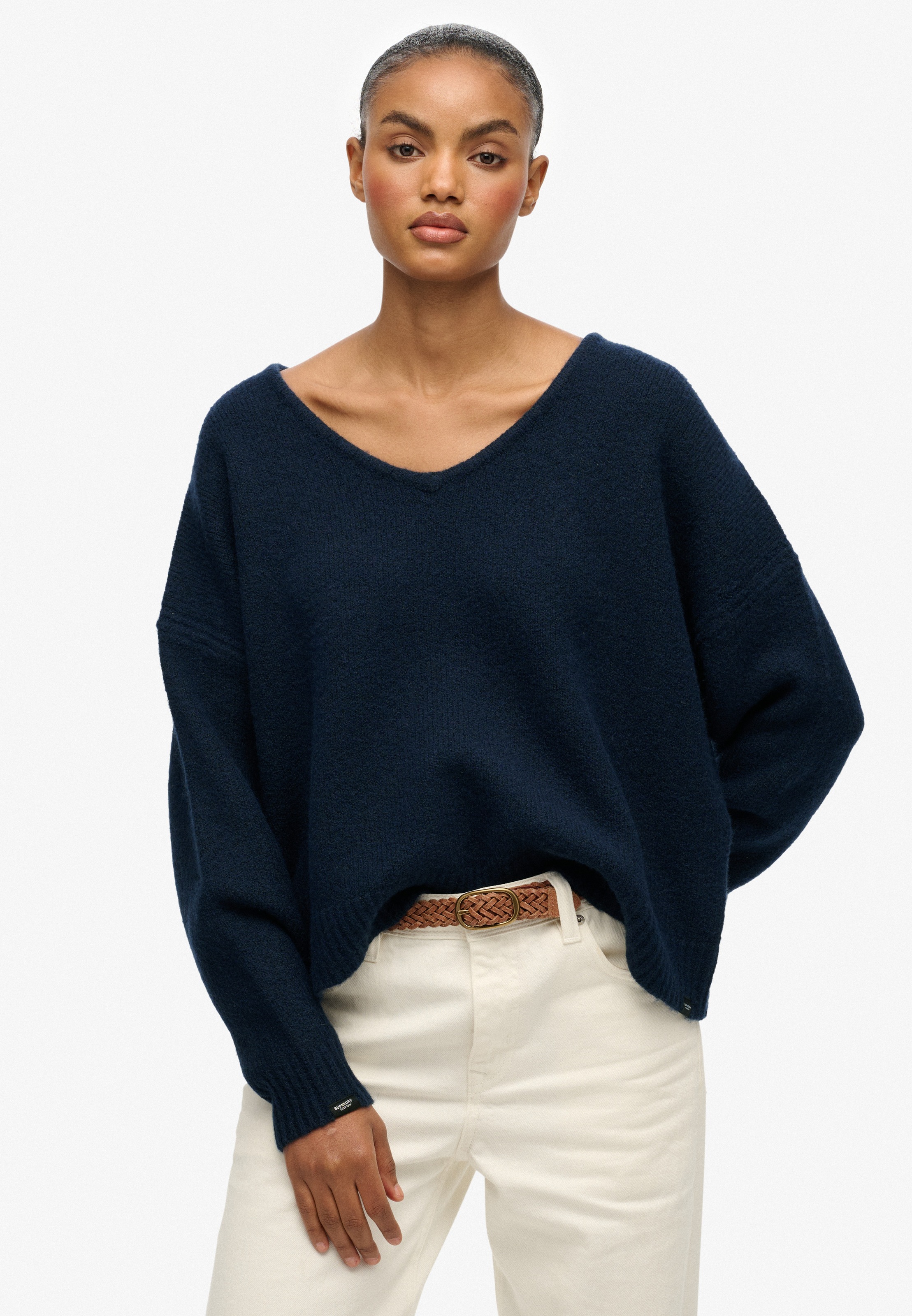 Superdry Strickpullover »BRUSHED OS V NECK JUMPER«