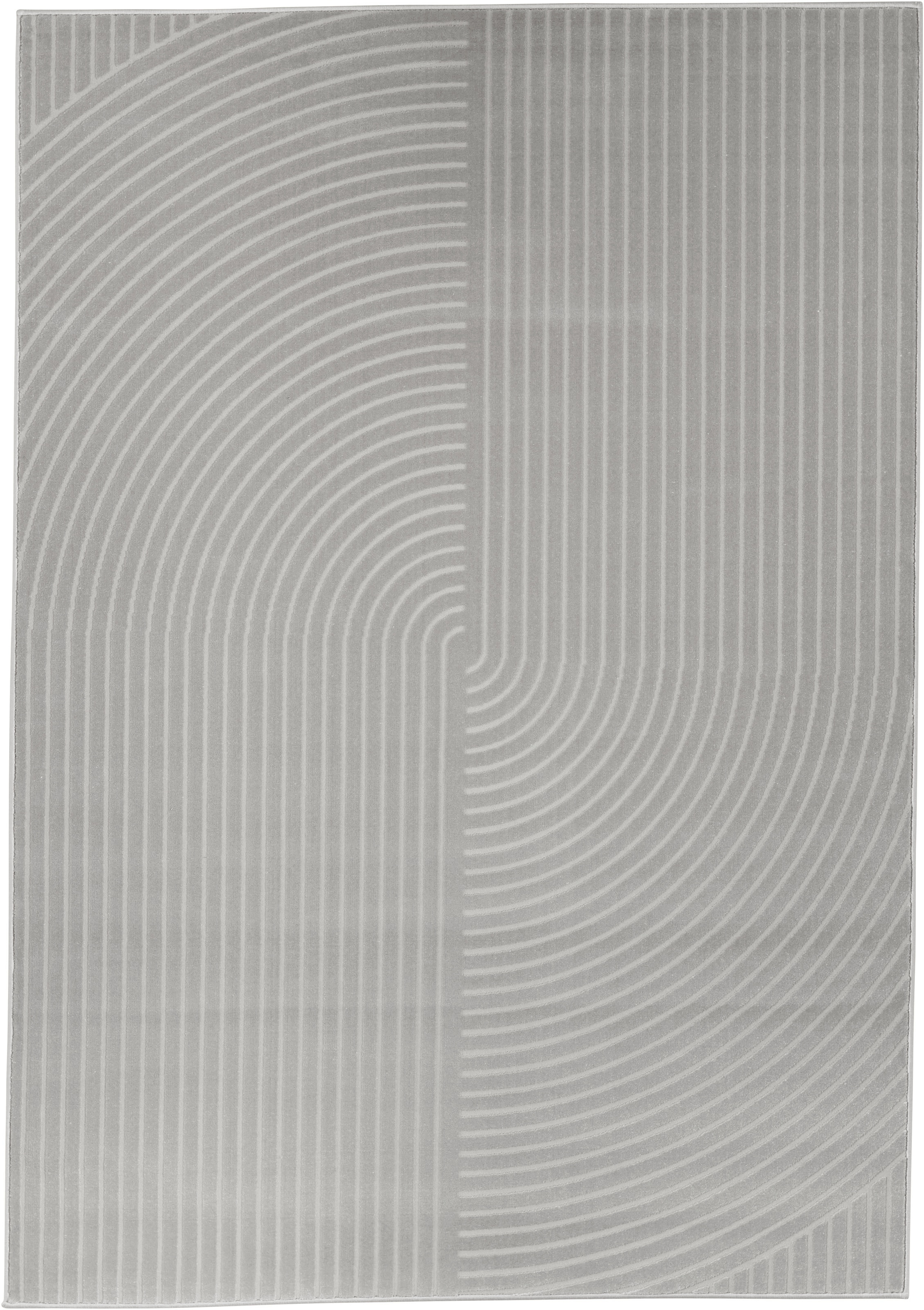 LeGer Home by Lena Gercke Teppich »Talea«, rechteckig, 8 mm Höhe, Kurzflor, Hoch-Tief-Effekt, modernes Design, Scandi-Look
