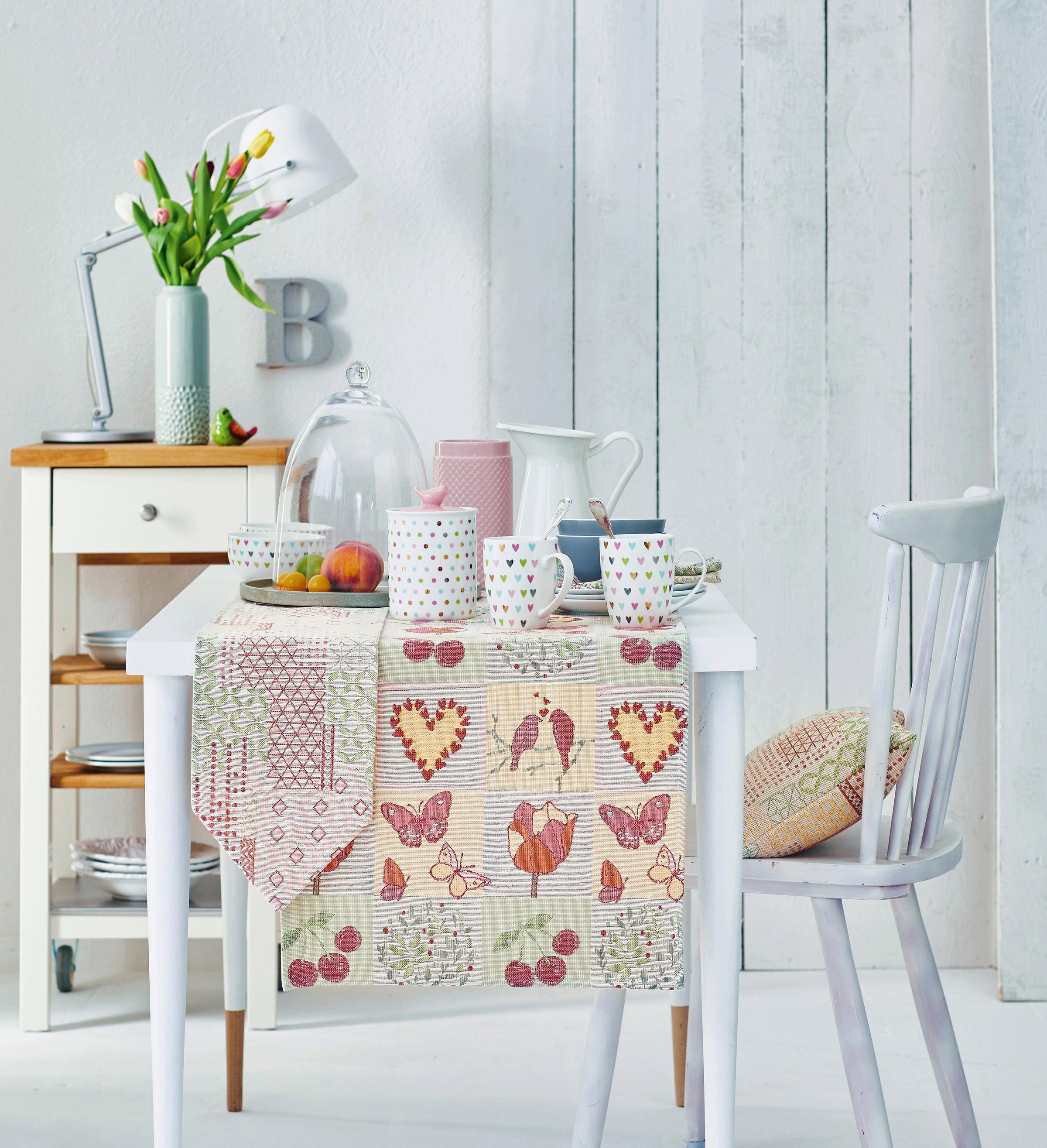 APELT Mitteldecke "5315 HAPPY EASTER, Gobelin, Osterdeko, Ostern"