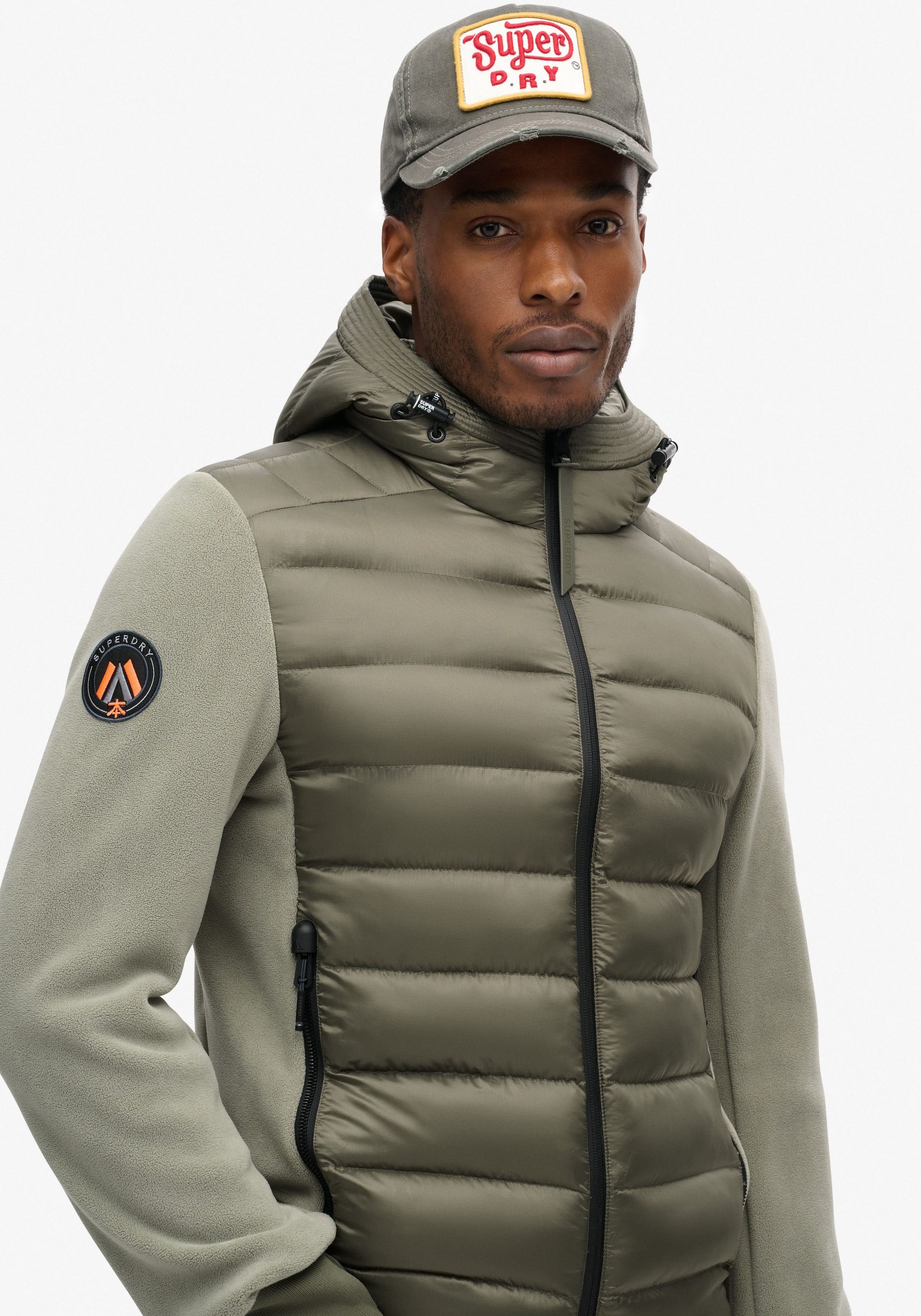 Superdry Steppjacke »HOODED STORM FLEECE BOMBER«, mit Kapuze