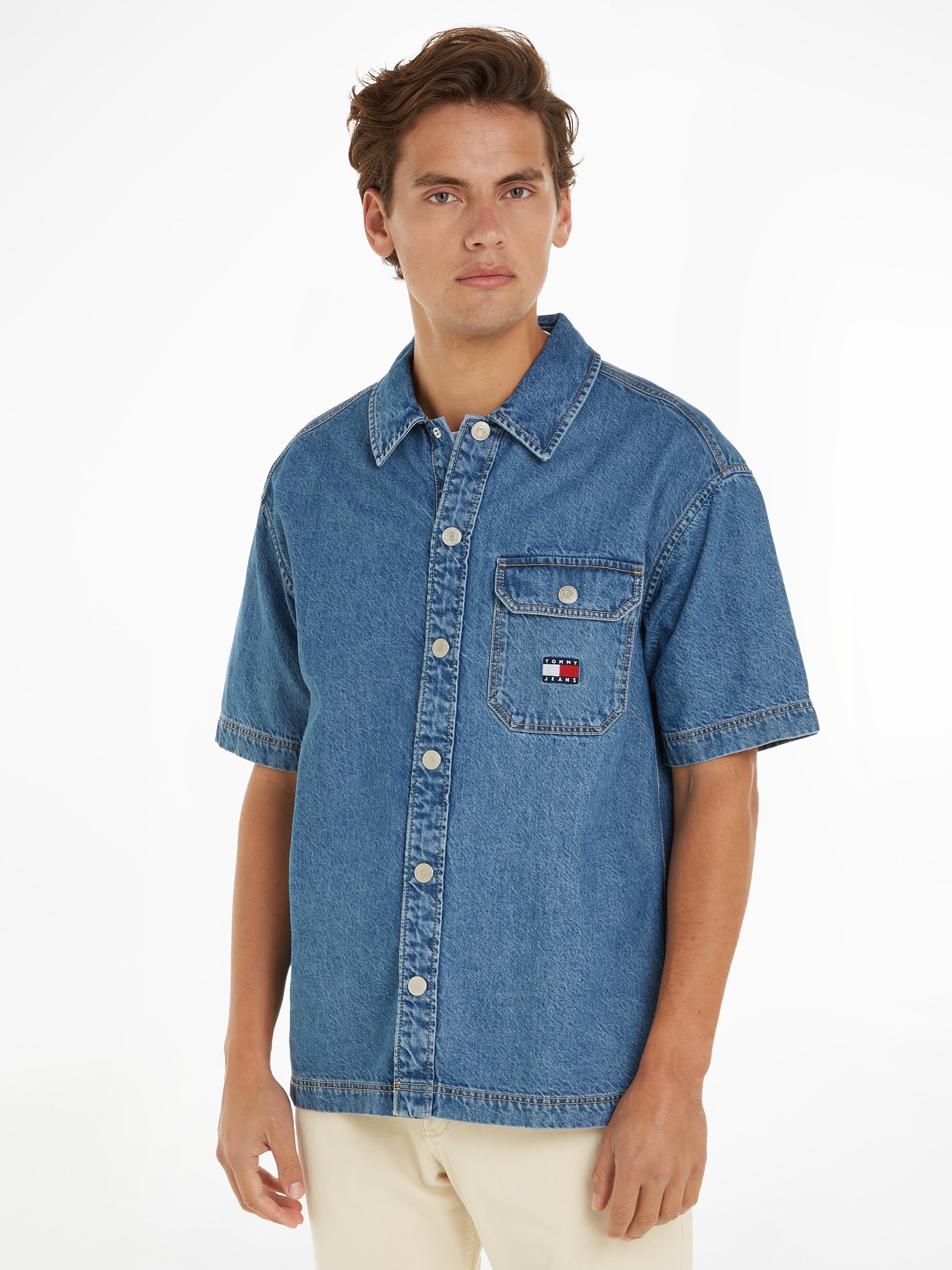 Jeanshemd »TJM DENIM SS OVERSHIRT«