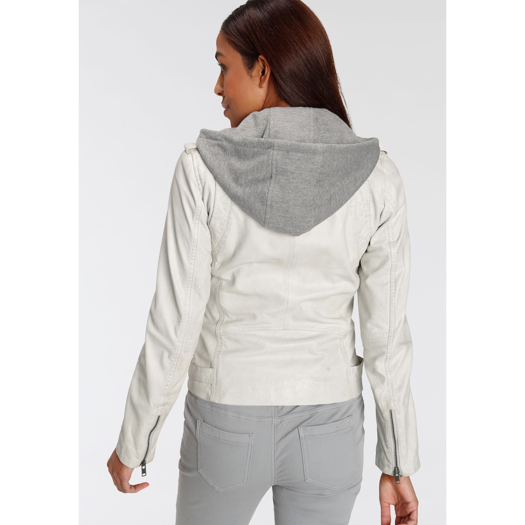 Maze Lederjacke »OT Gomera«, mit Kapuze