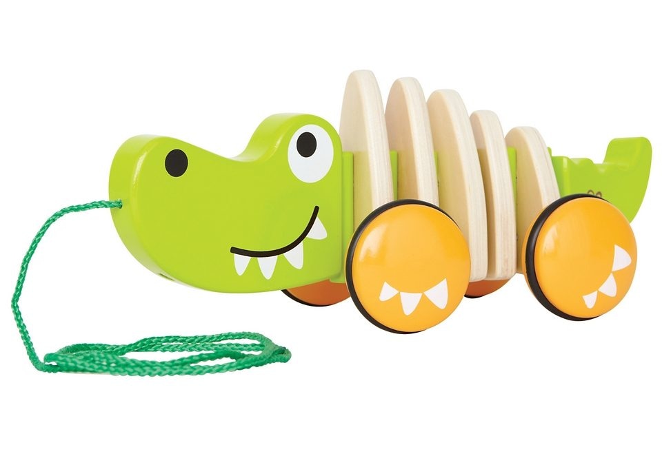 Hape Nachziehtier »Croc«, Fördert Feinmotorik, Koordination und Vorstellungskraft