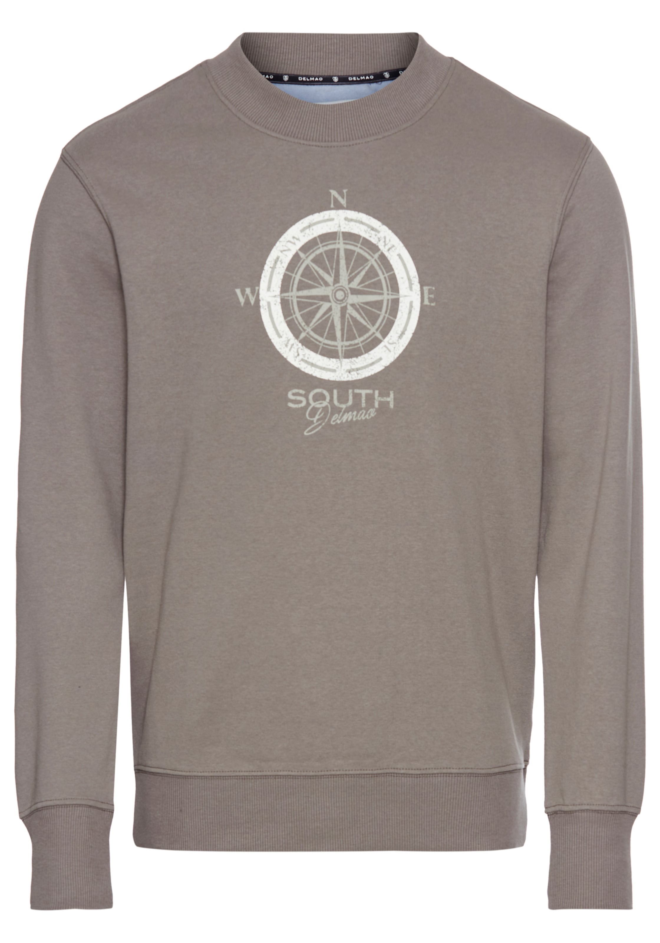 DELMAO Sweatshirt, lange Ärmel, lässige Passform, mit Print, Rundhals