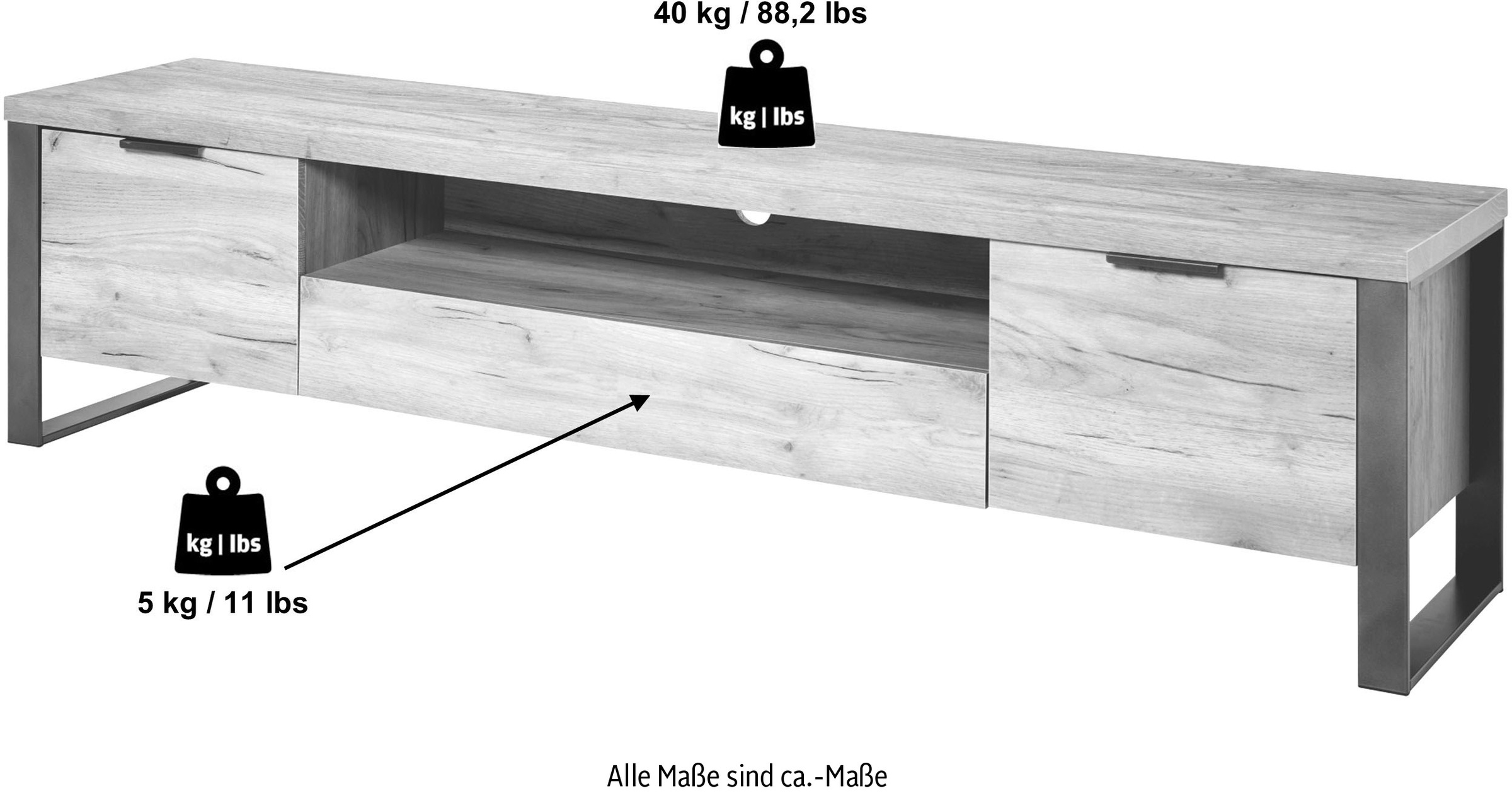 Jahnke TV-Board »LOOP«, Breite ca. 180 cm online kaufen | Jelmoli-Versand