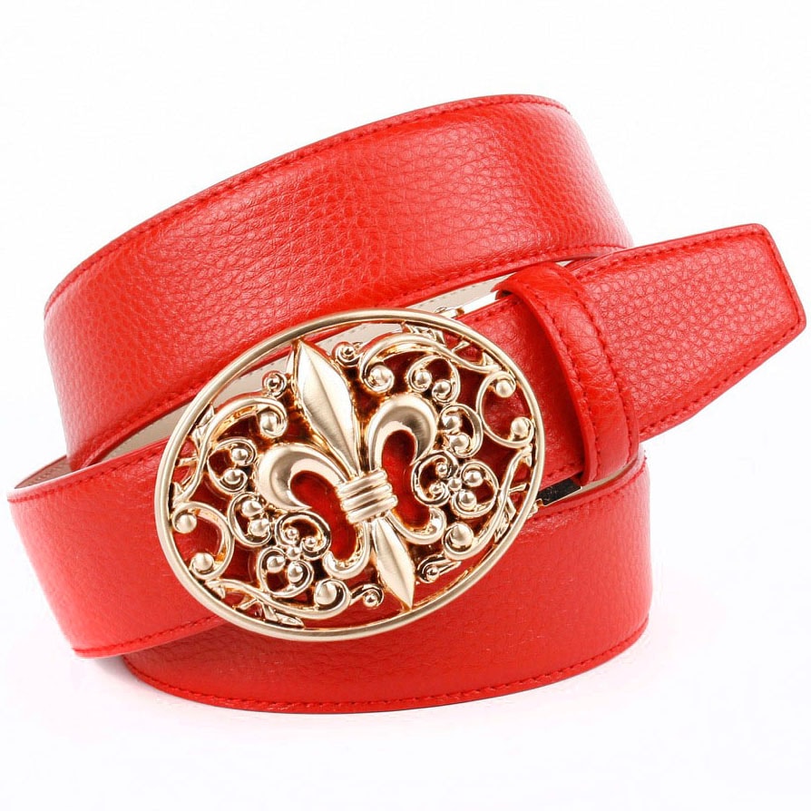 Anthoni Crown Ledergürtel, mit Lilien Emblem online bestellen |  Jelmoli-Versand