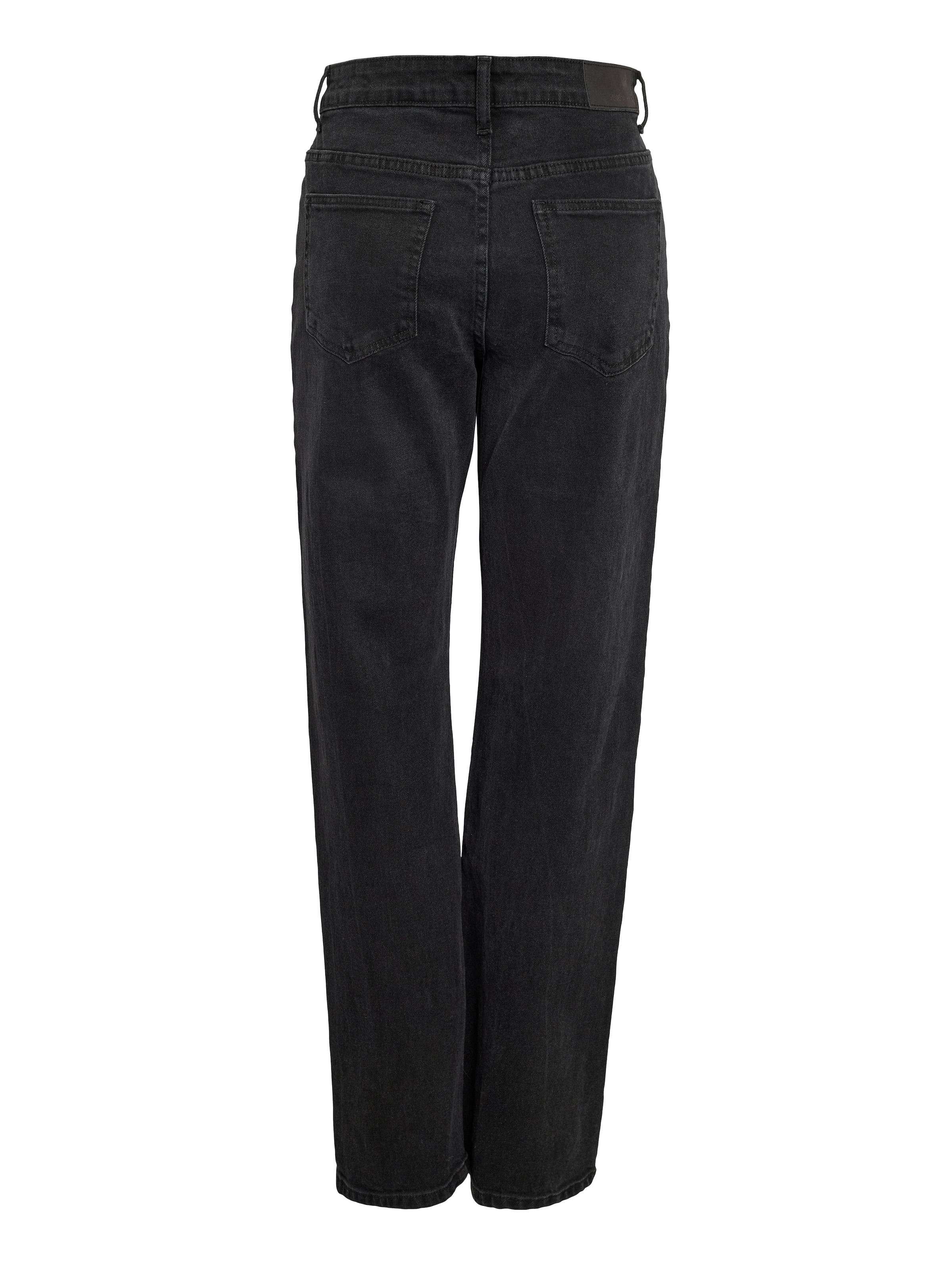 Noisy may High-waist-Jeans »NMMONICA HW STRAIGHT JEAN BLACK NOOS«