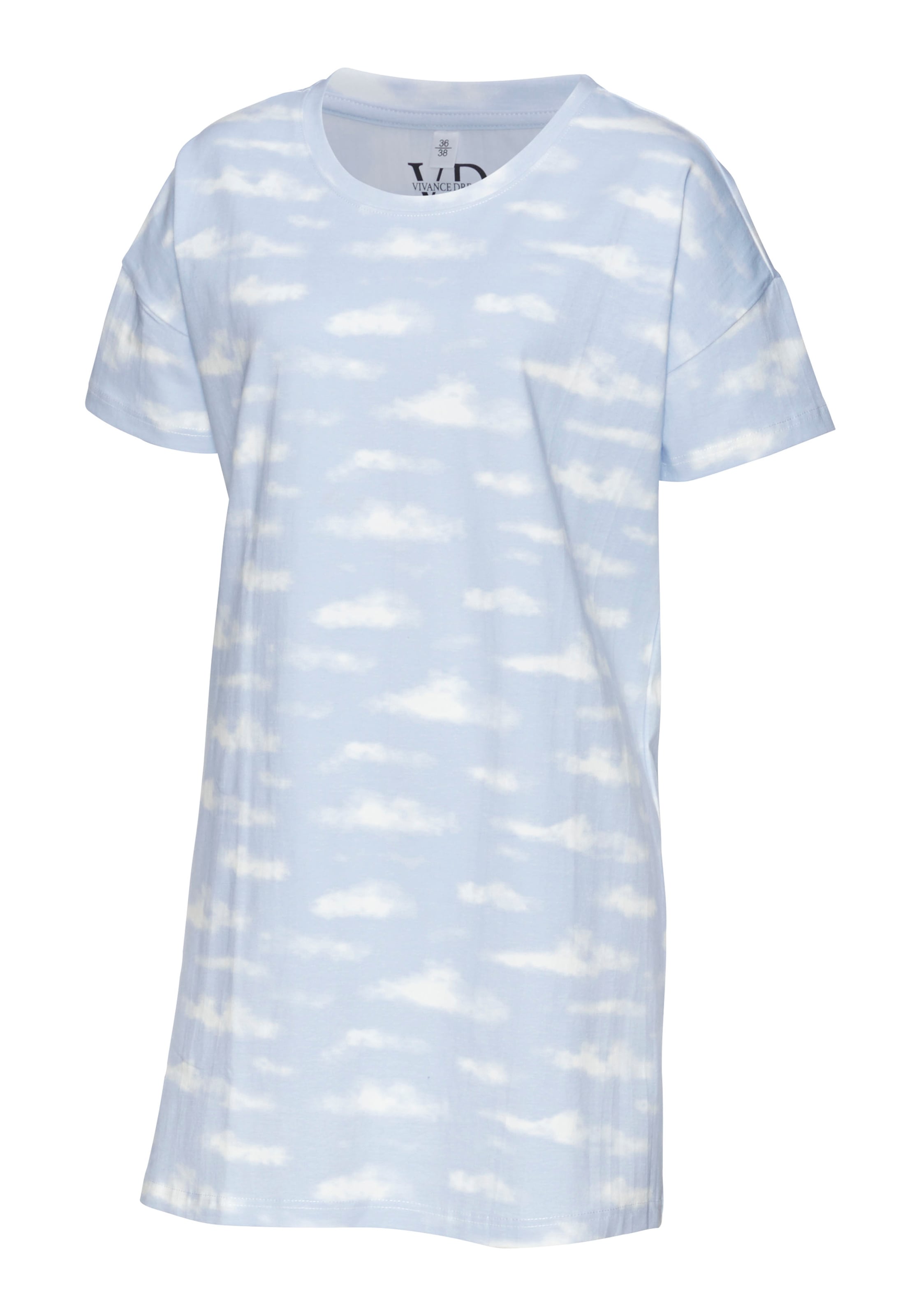 Vivance Dreams Sleepshirt, (2er-Pack), mit Wolkenmotiv