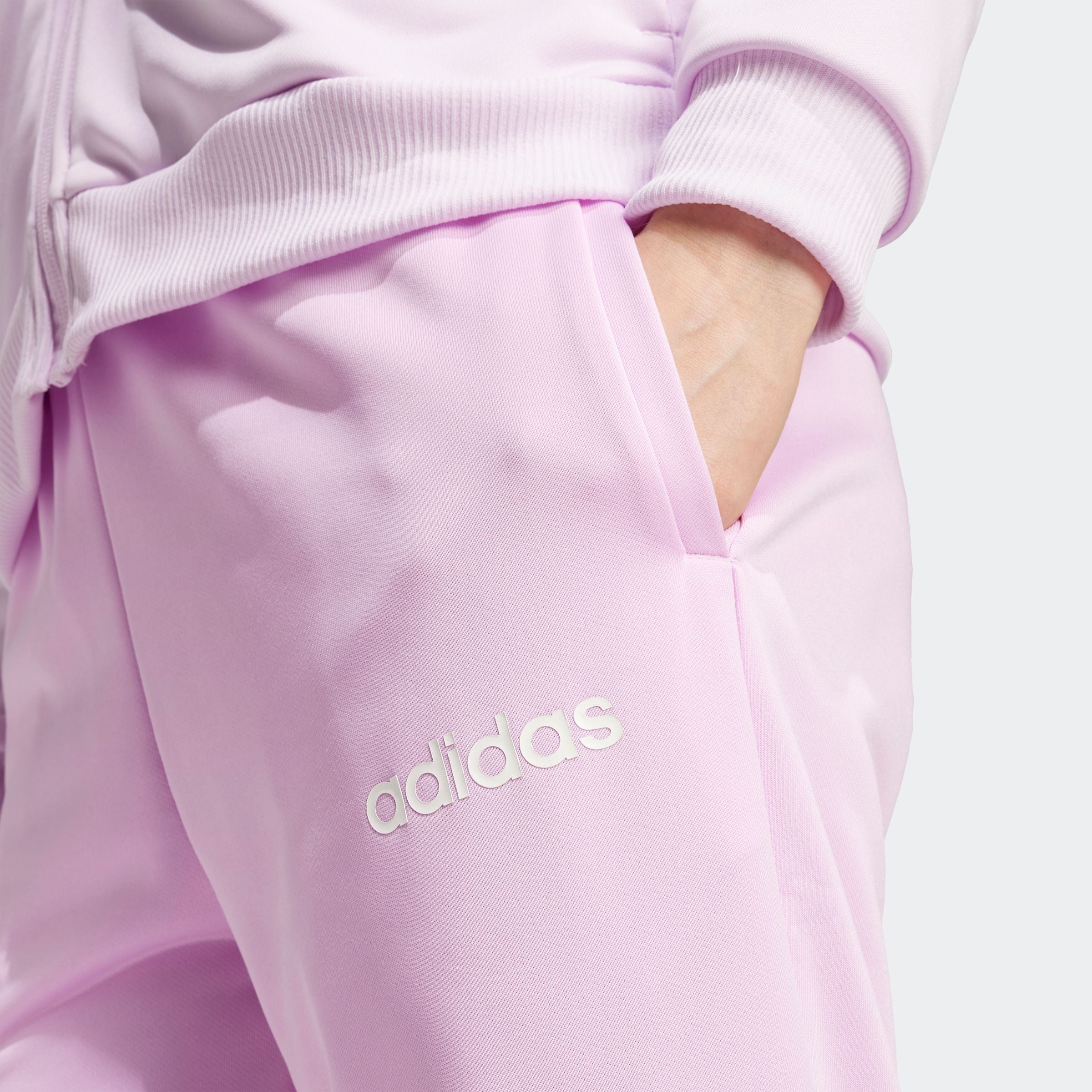 adidas Sportswear Trainingsanzug »W LINEAR TS«, (2 tlg.), Trainingsjacke mit Kapuze, Tracksuit