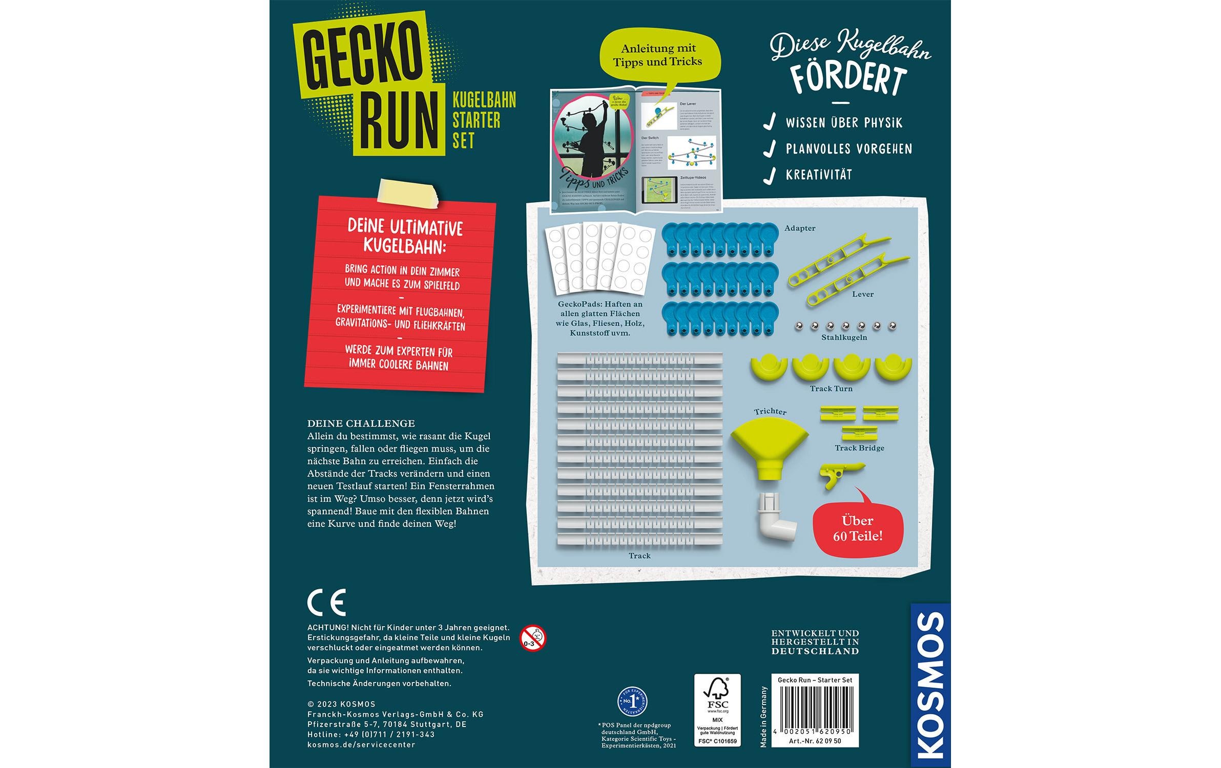 Kosmos Kugelbahn »Gecko Run – Starter-Set«, (60 tlg.)