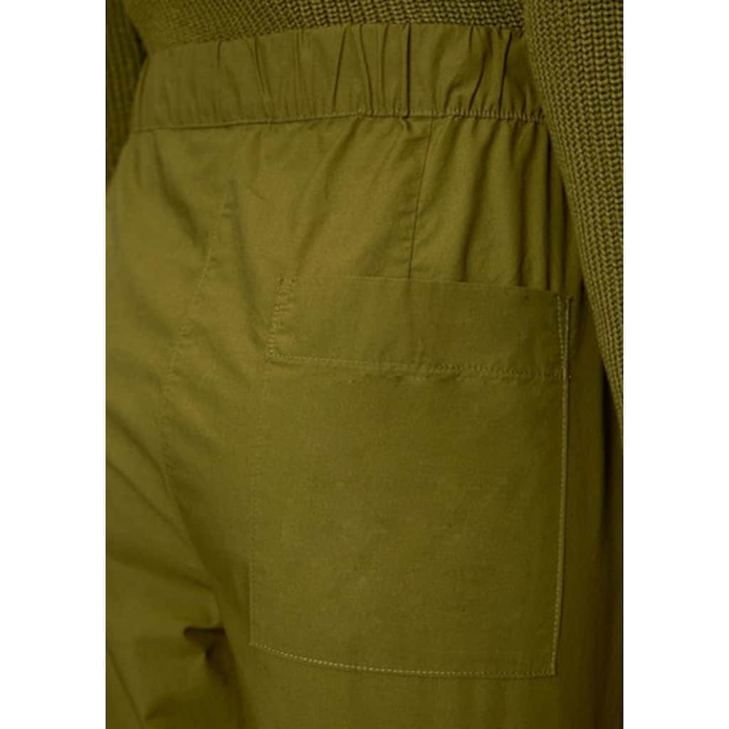 Marc O'Polo Bundfaltenhose »Pants, jogging style, slim fit, elastic tape«, mit elastischem Taillenbund