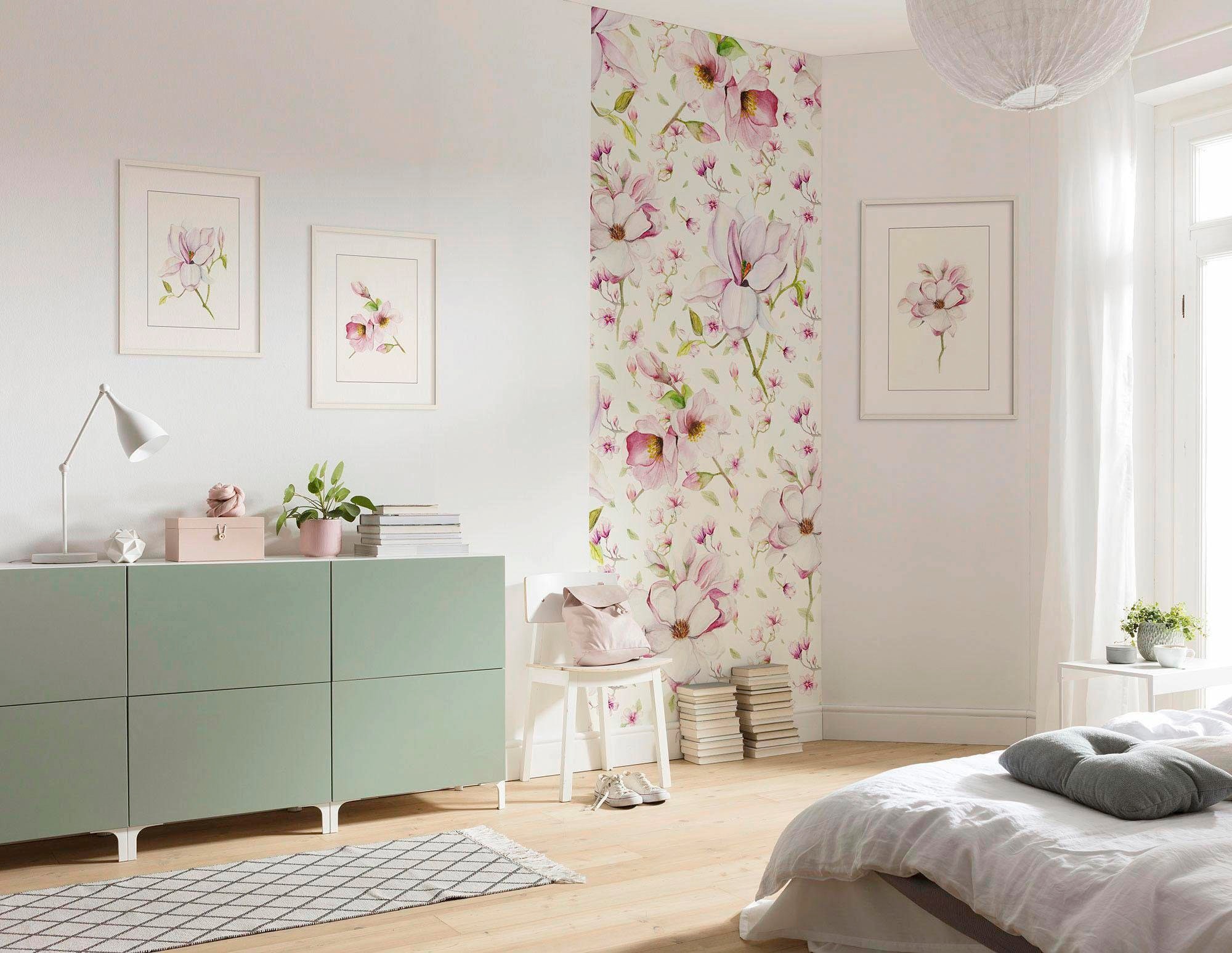 Komar Blossom«, Jelmoli-Online (1 ❤ St.), im Wohnzimmer Shop Poster ordern Kinderzimmer, Schlafzimmer, Blumen, »Magnolia