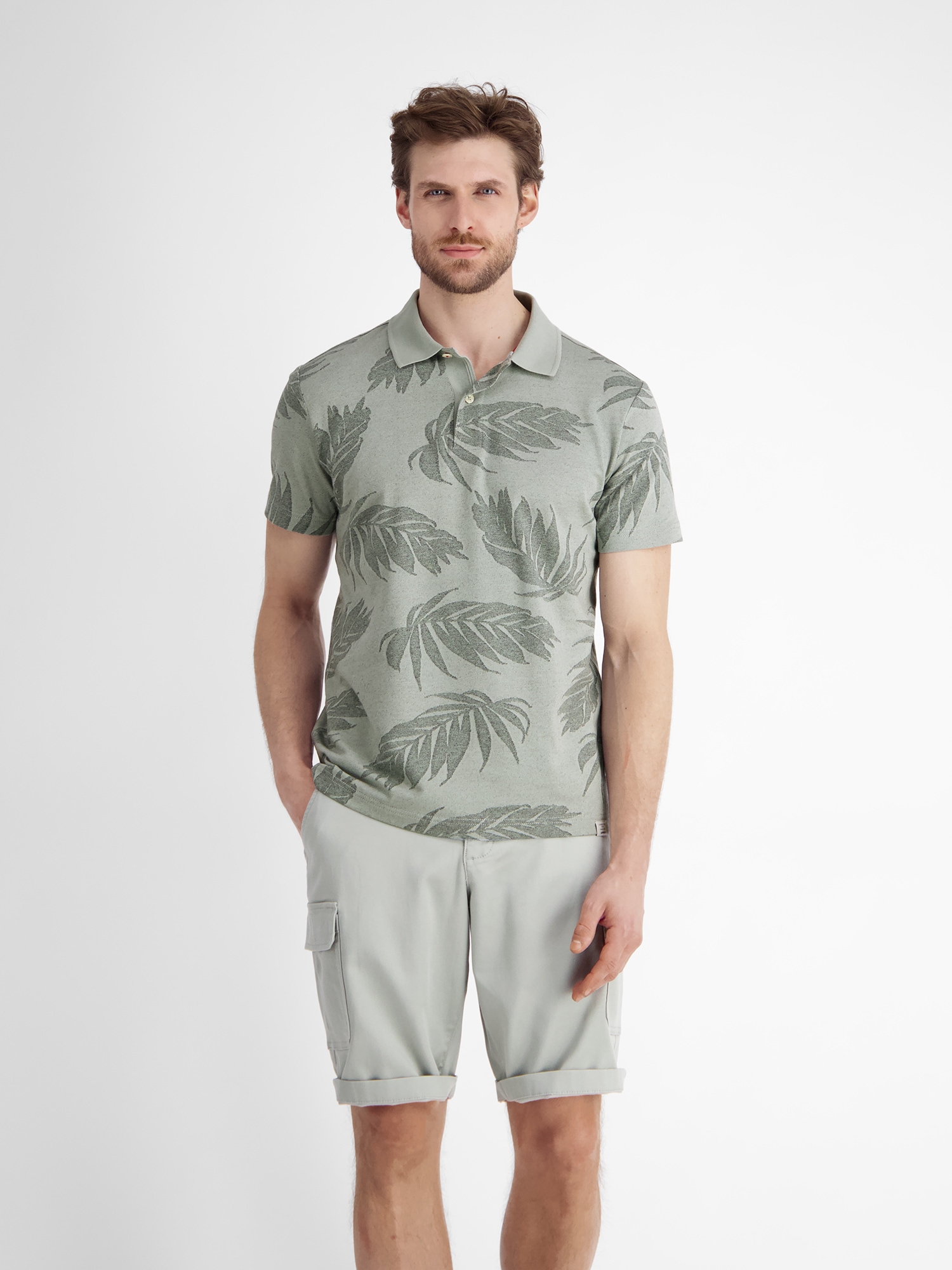 LERROS Poloshirt »LERROS Jacquard Poloshirt für Herren«