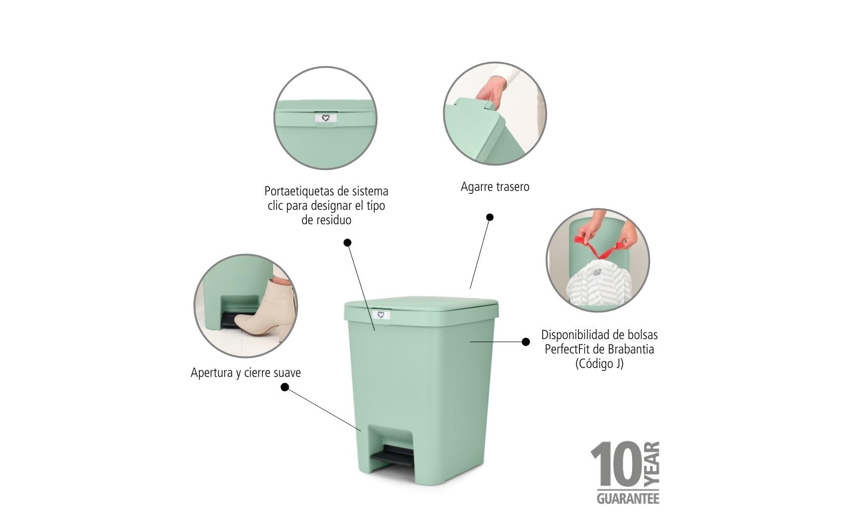 Brabantia Mülleimer »StepUp 25 l«, 1 Behälter