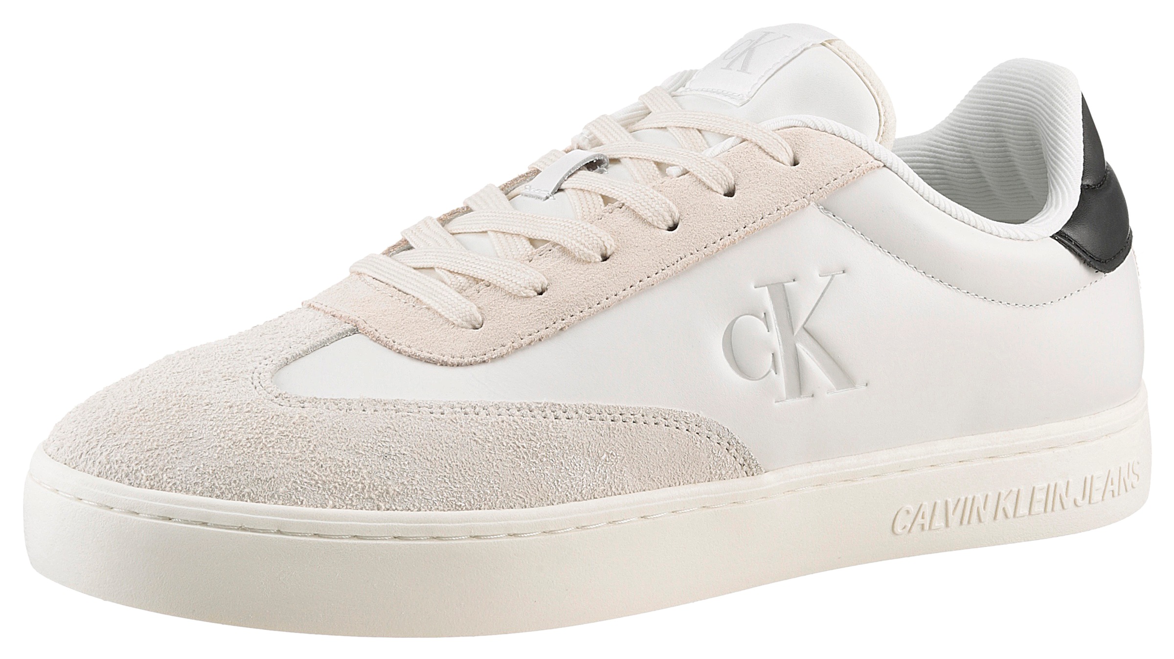 Calvin Klein Jeans Sneaker »CLASSIC CUPLOW LACEUP LTH FAD« , Basket-Sneaker, Schnürschuh, Freizeitschuh mit weichem Schaftrand