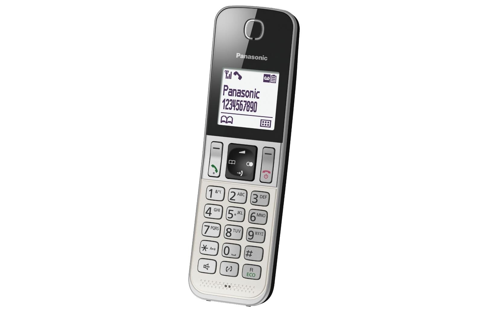 Panasonic Schnurloses DECT-Telefon »KX-TGD320SLW Schwarz/Silberfarben«