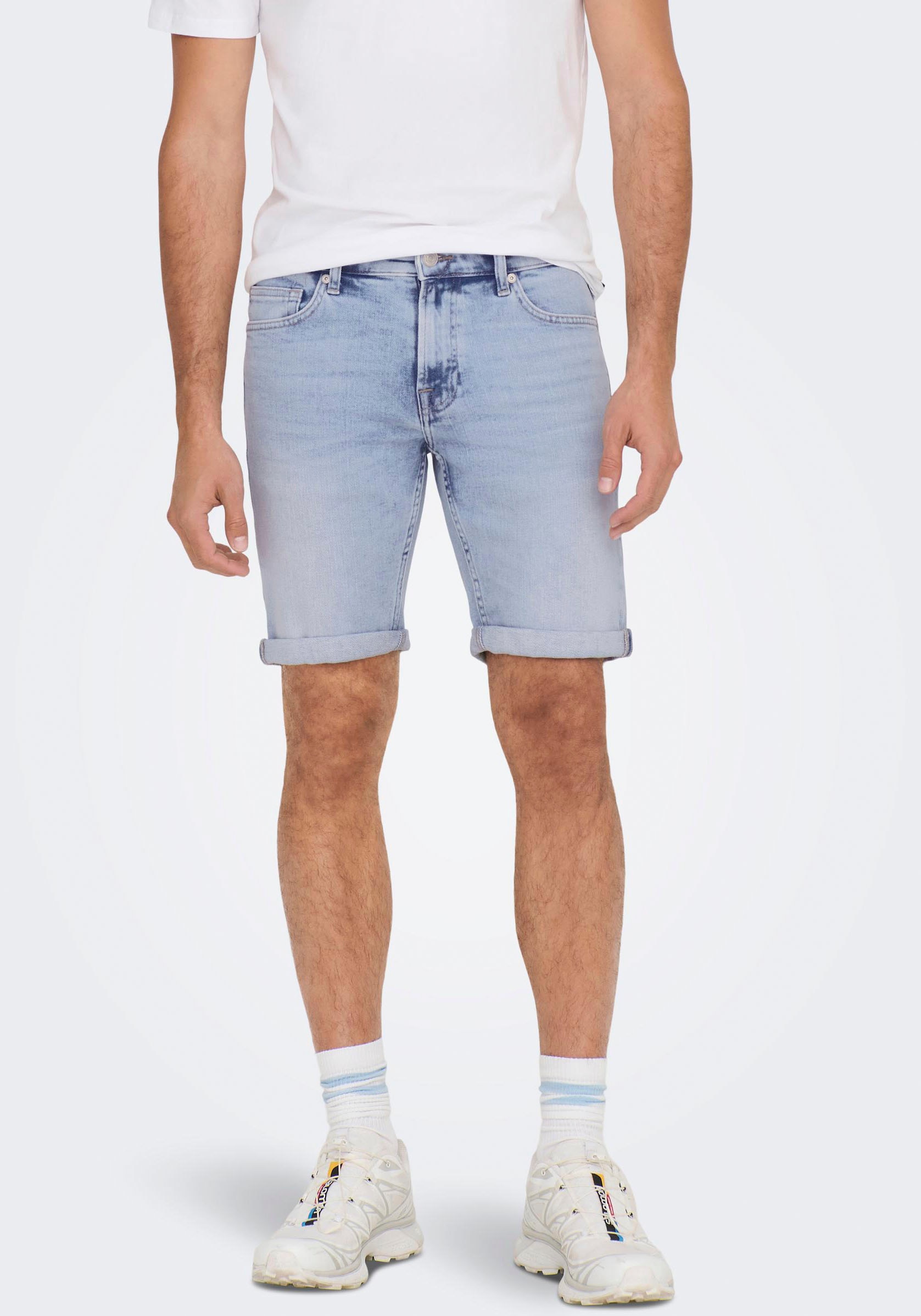 ONLY & SONS Jeansshorts »ONSPLY LIGHT BLUE 5189 SHORTS DNM NOOS«