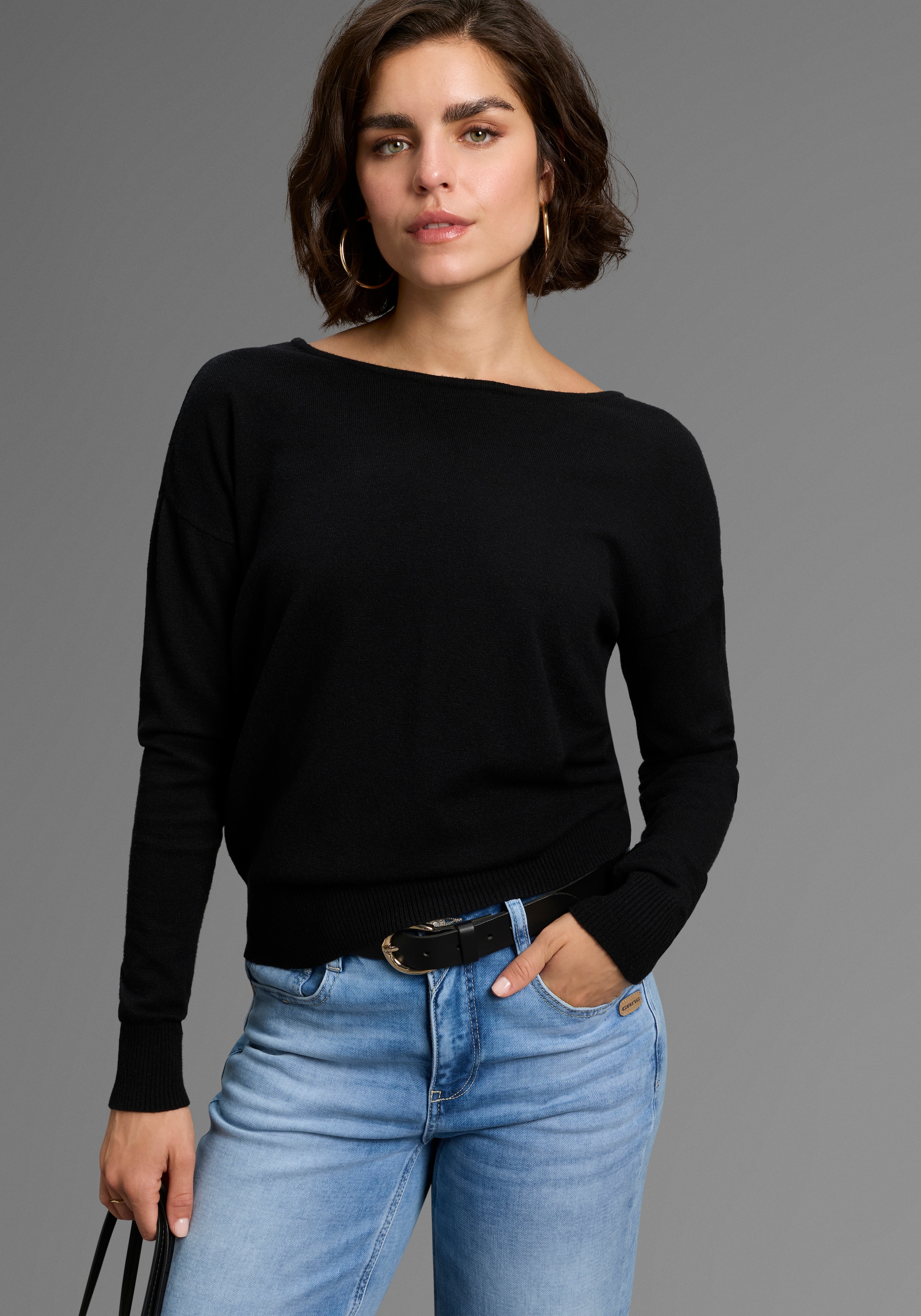 Laura Scott Strickpullover, mit femininen Schnürdetails - NEUE KOLLEKTION