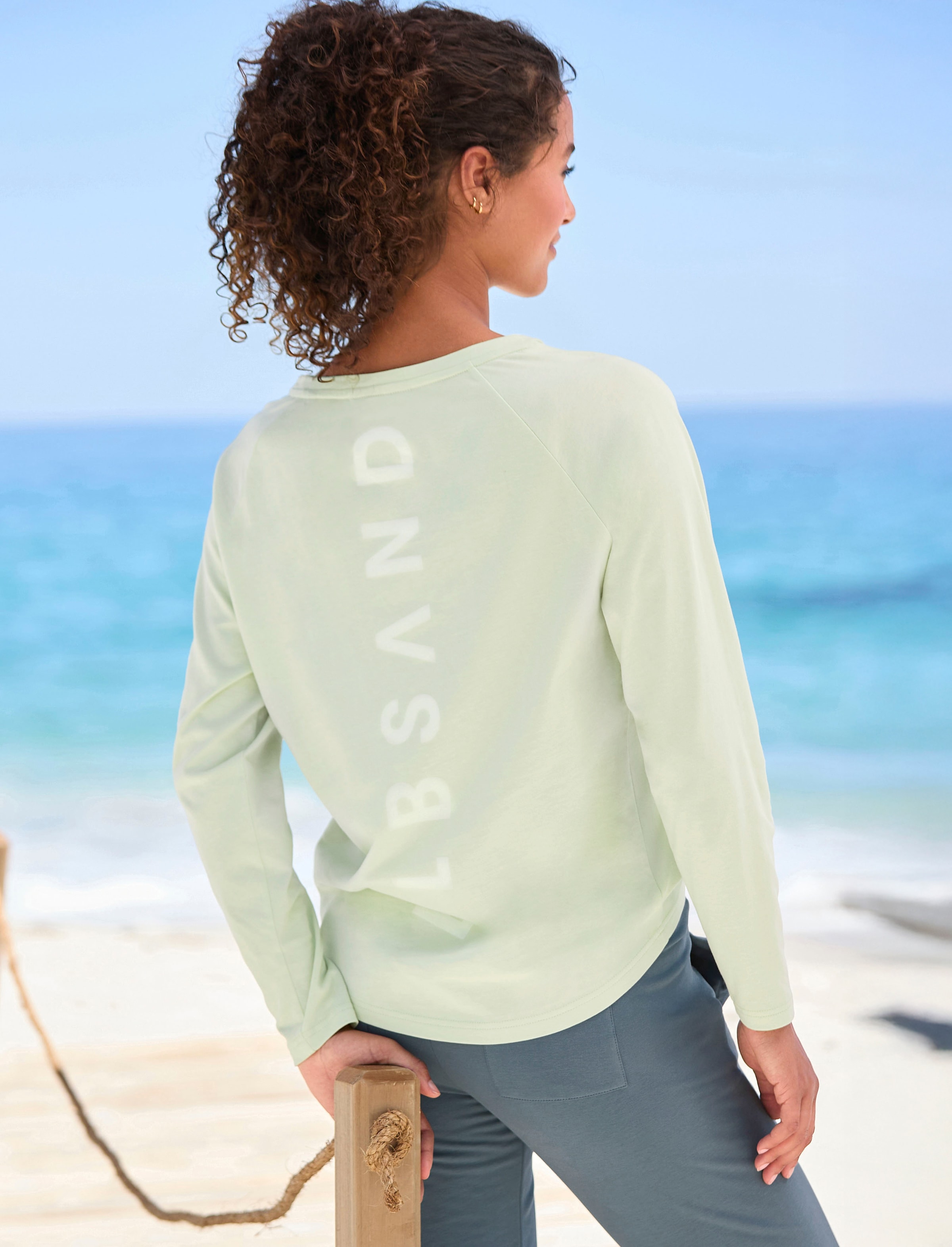 Elbsand Longsleeve »Tinna«, mit Logodruck hinten, Langarmshirt aus Baumwoll-Mix, sportlich-casual